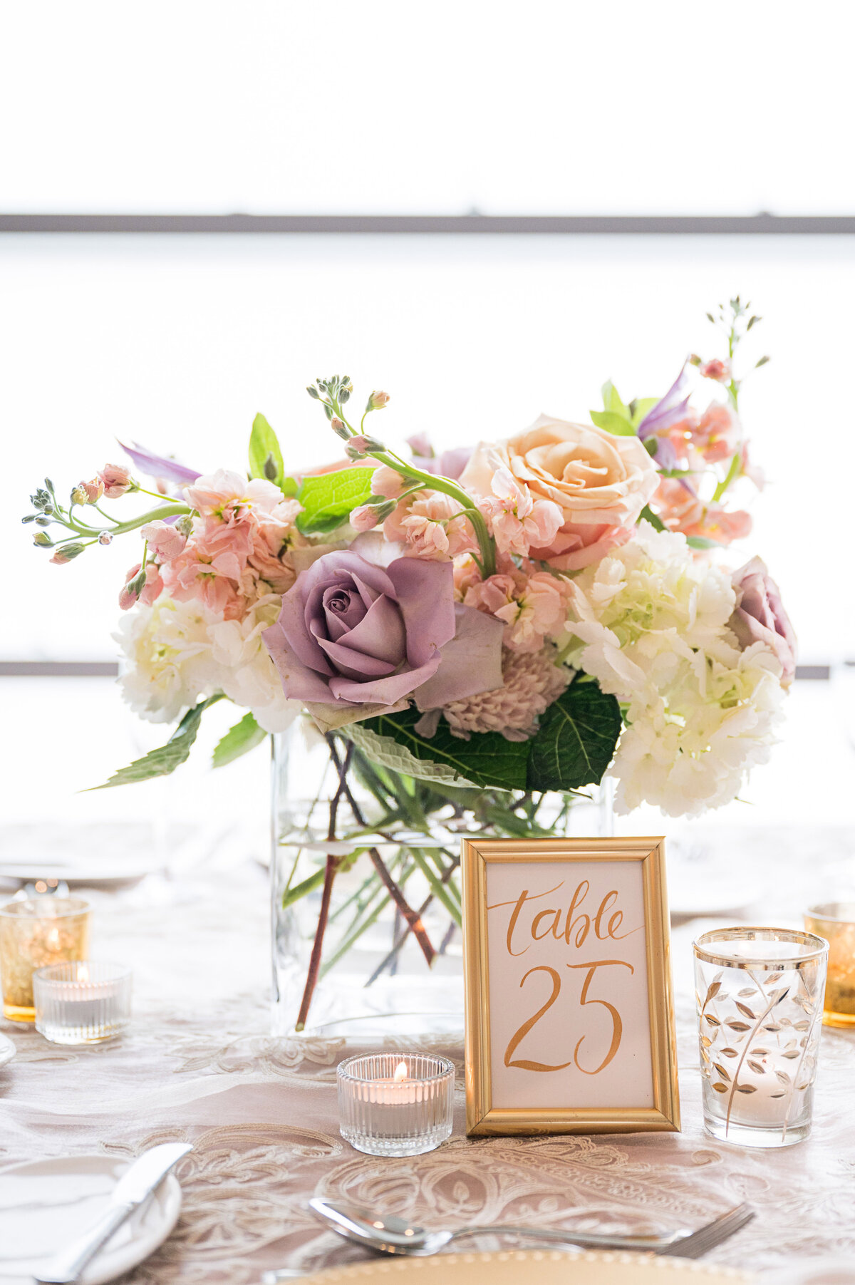 beautiful wedding flowers at reception in fairmont hotel pittsburgh