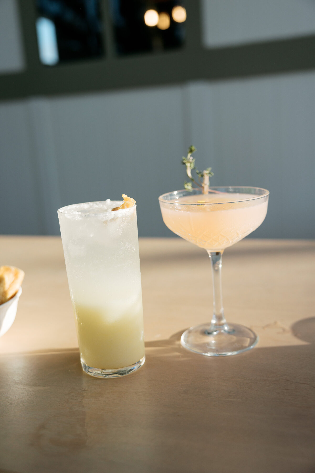 Elegant display of signature wedding drinks at the reception, creatively presented by a La Jolla wedding photographer.