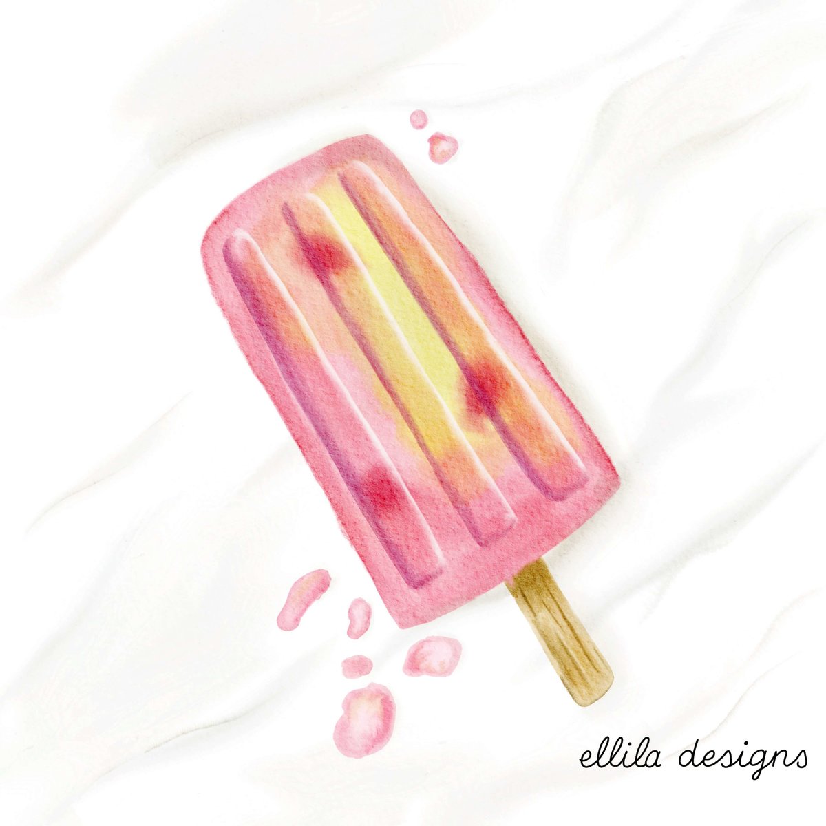 Ice lolly illustration Ellila Designs