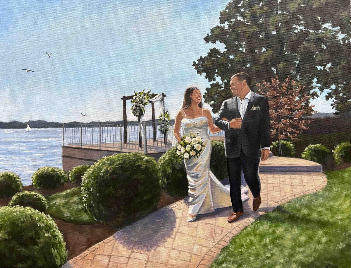 Wisconsin live wedding painting