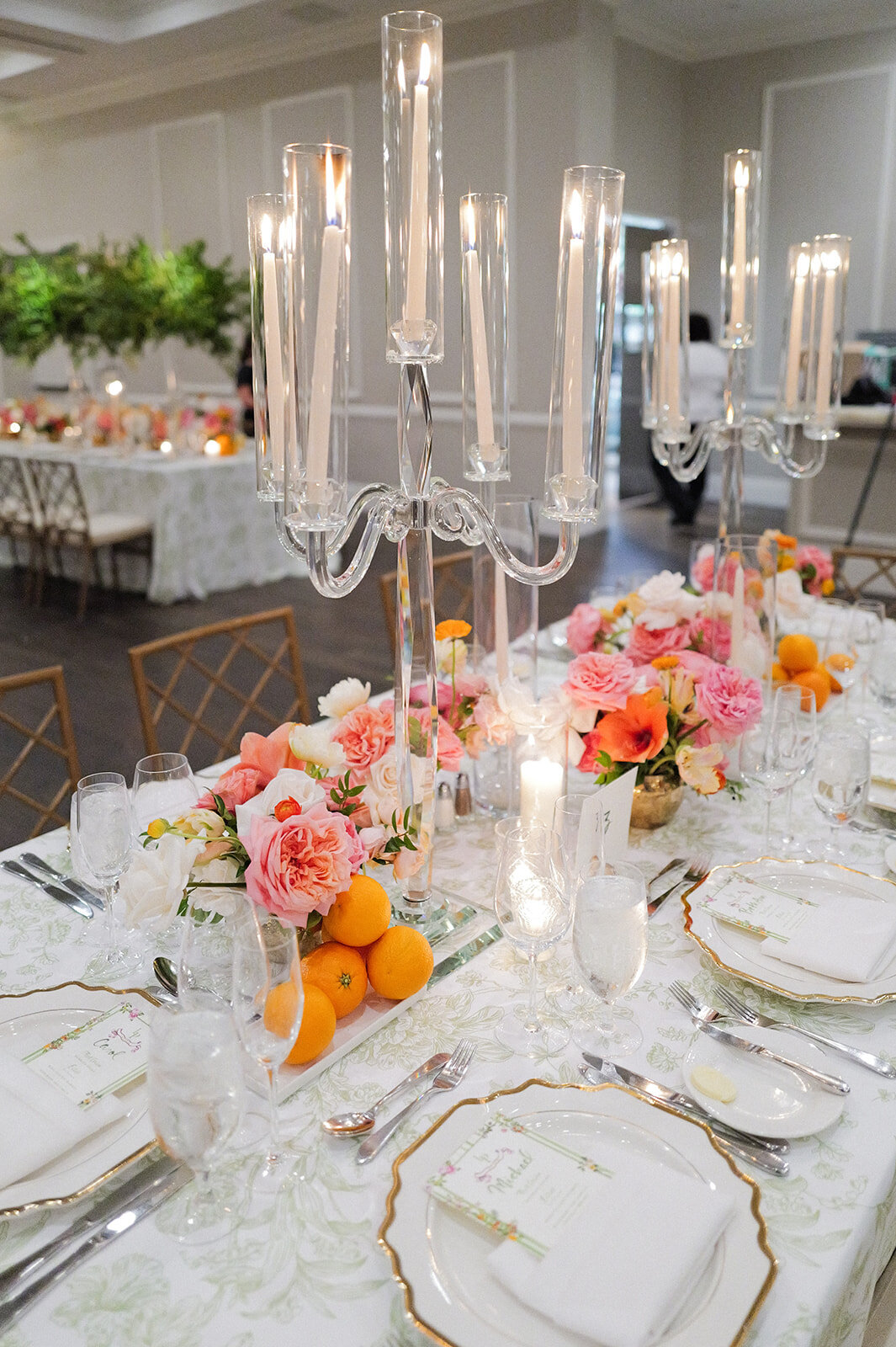 fruit as wedding decor anna caroline weddings oranges pelican club wedding