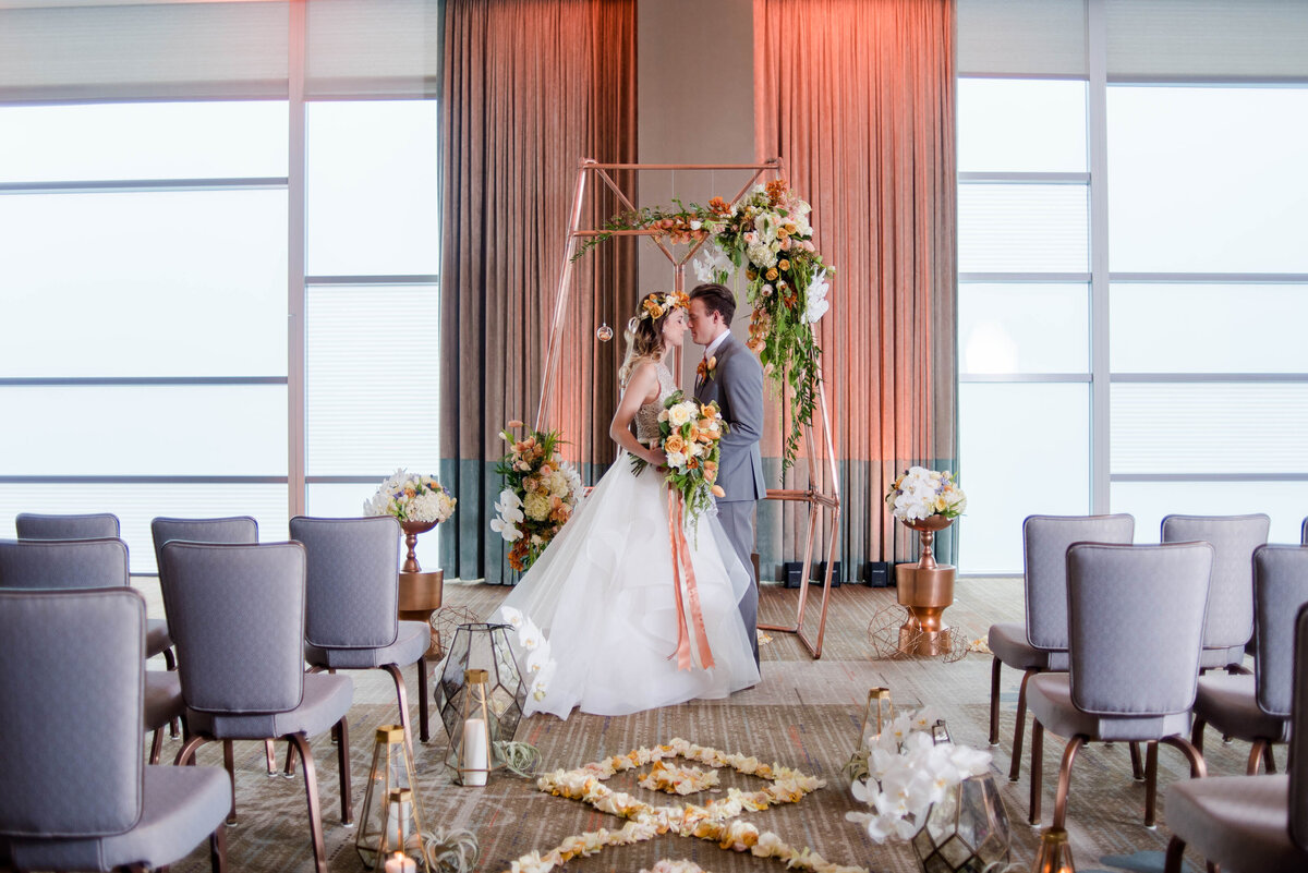 wedding ceremony setup for fairmont hotel pittsburgh