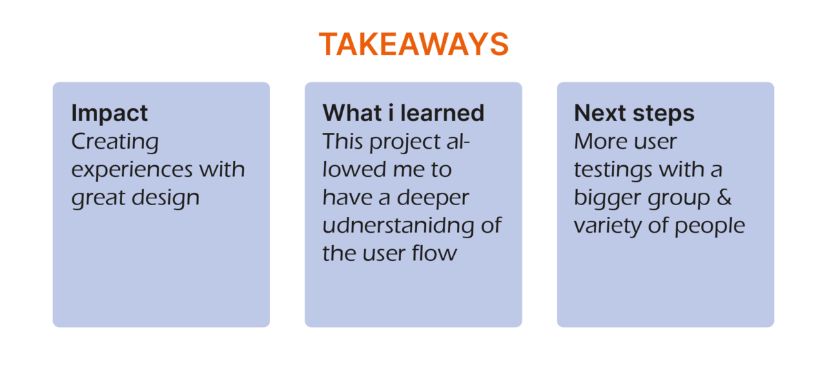 Final insights and conclusions drawn from the UX project
