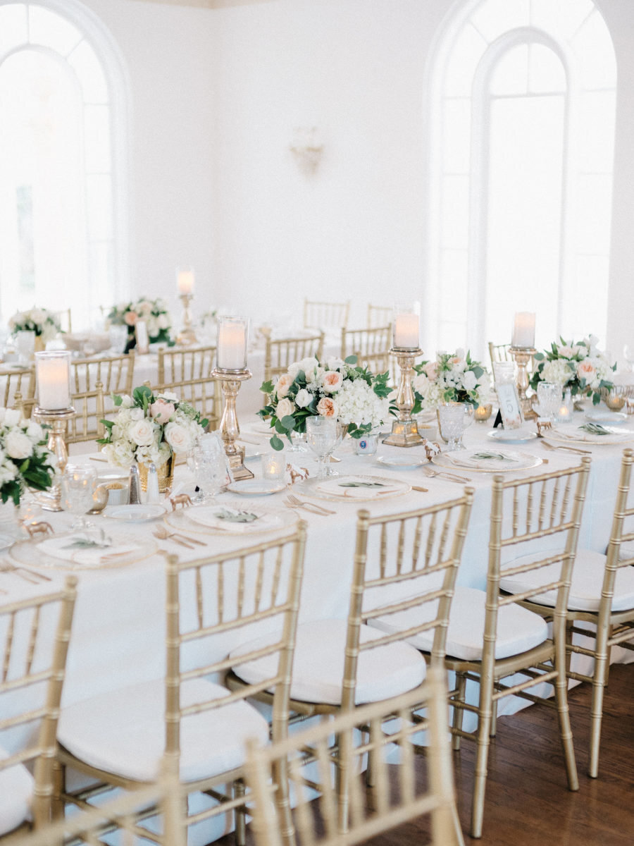 Long Tables with chiavari chairs