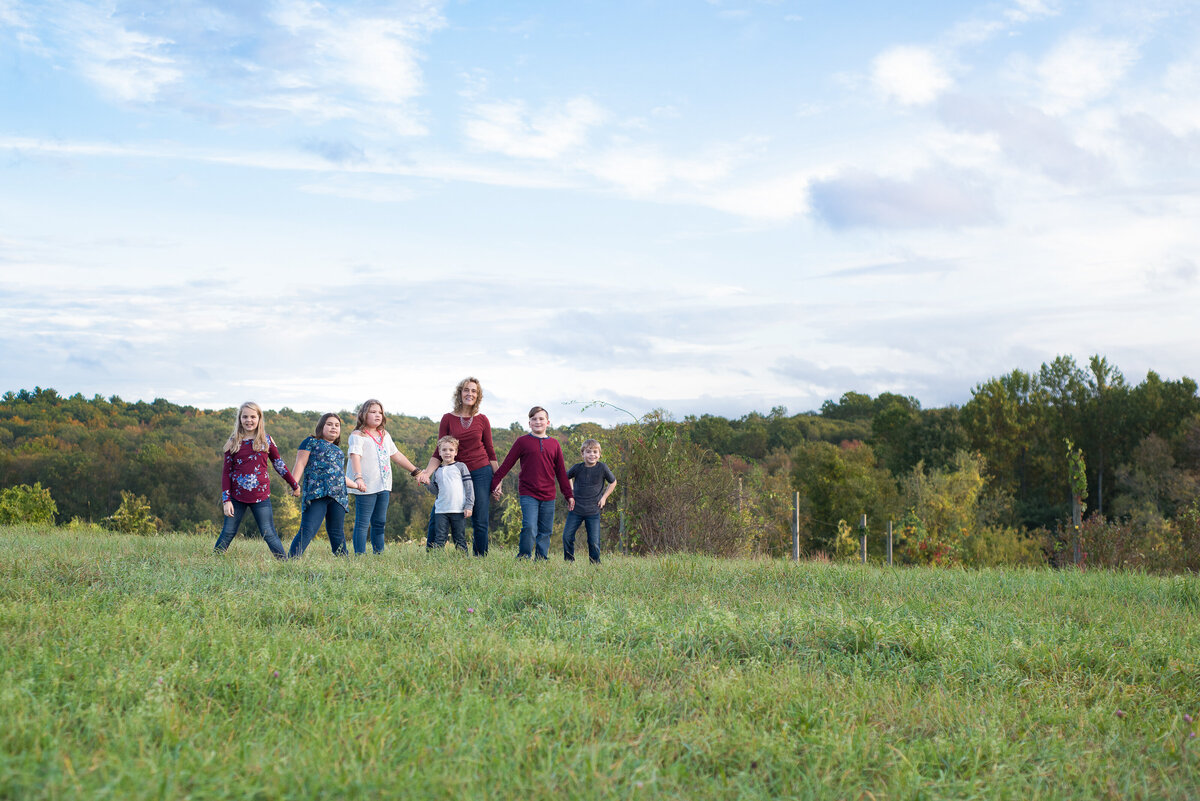 All the grandkids with grandma