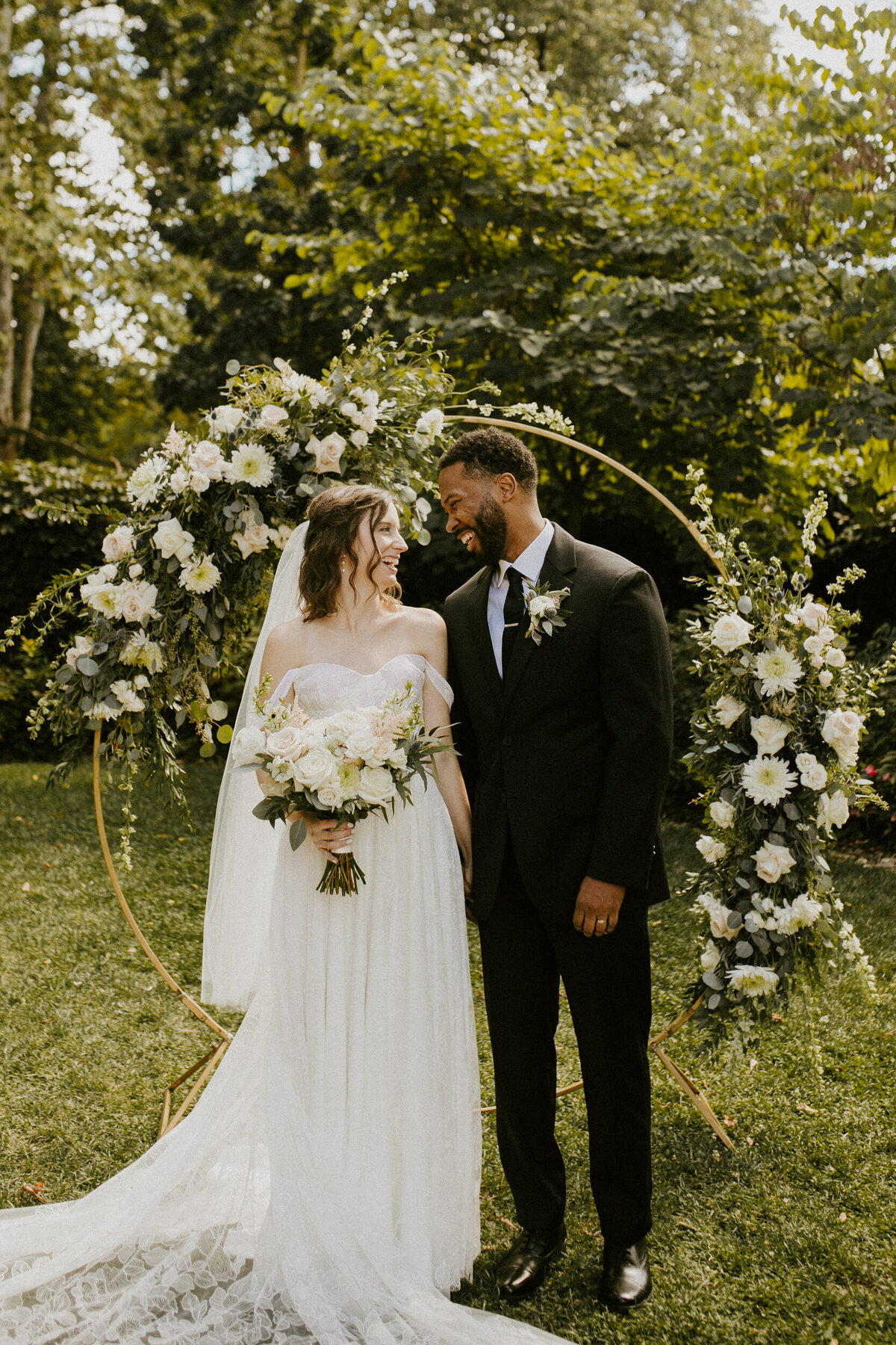 national aviary wedding portrait