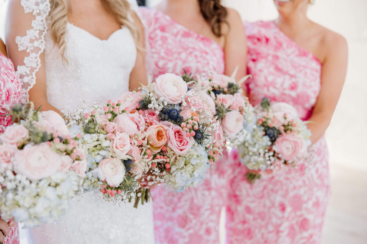 wedding day bouquets from Ann's Petals in Longview, Texas