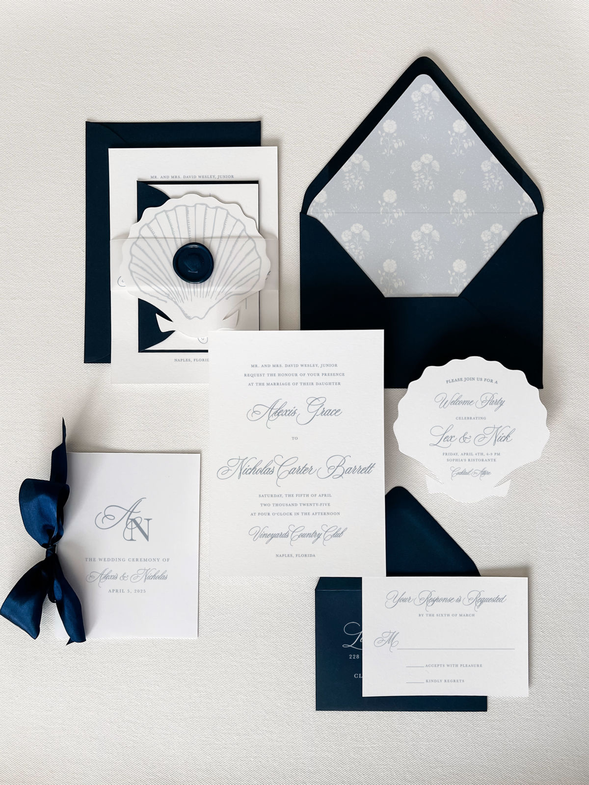 NauticalShellWeddingSuite