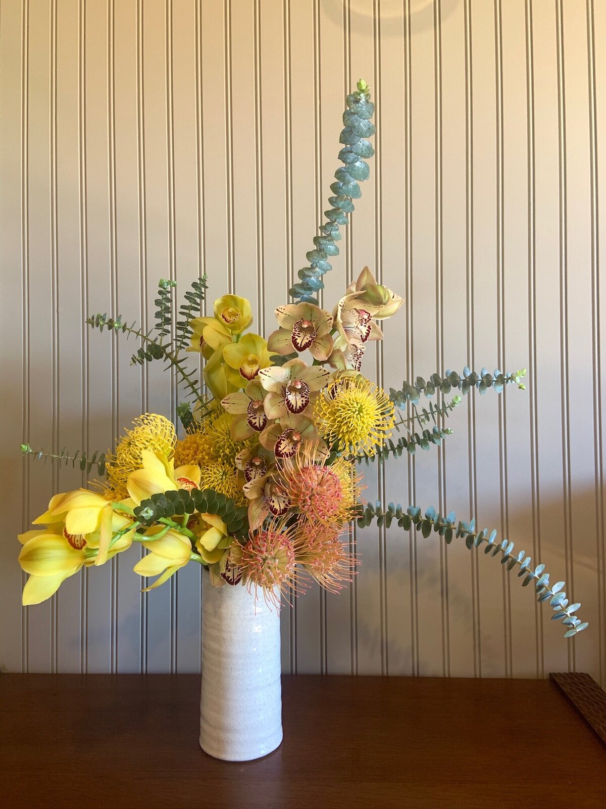 Cymbidium tall arrangement
