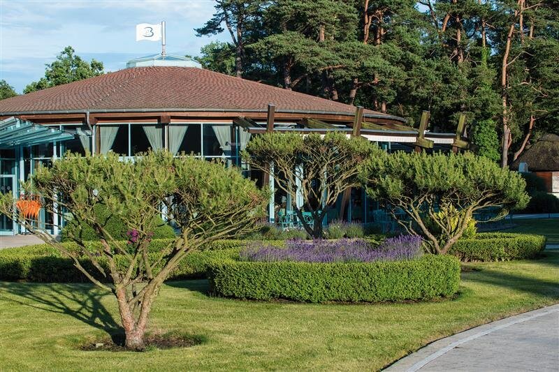Ansicht des mediterranen Gartenrestaurant im Hotel Bernstein.