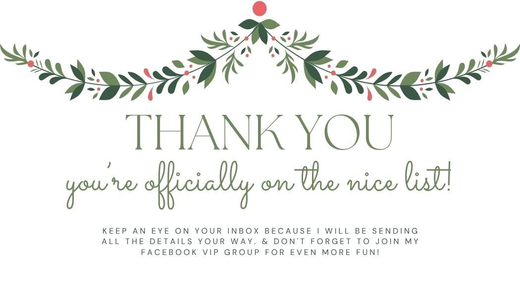 thank you for submitting for christmas waitlist 