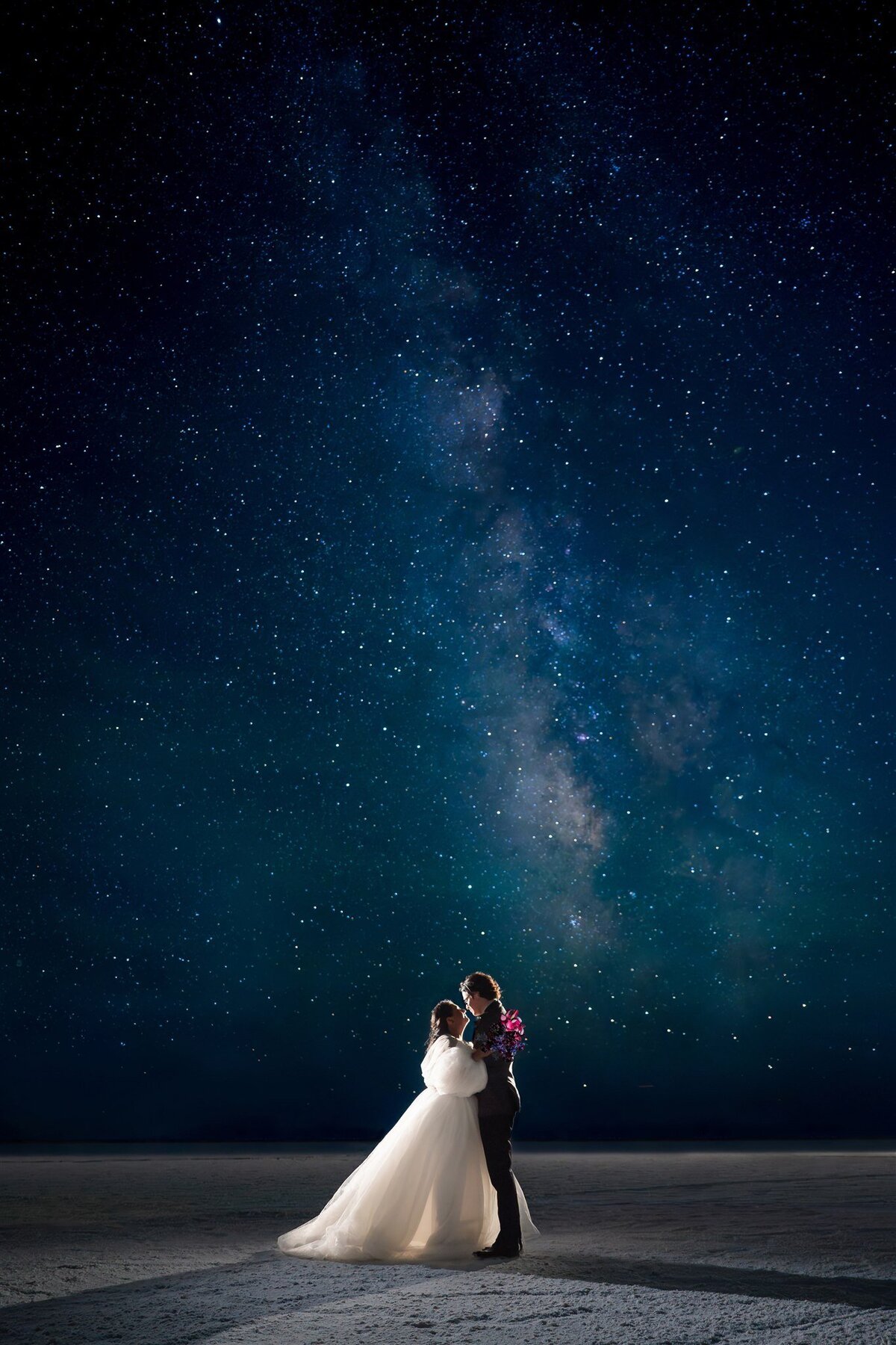 Milky Way Wedding at the Bonneville Salt Flats_249