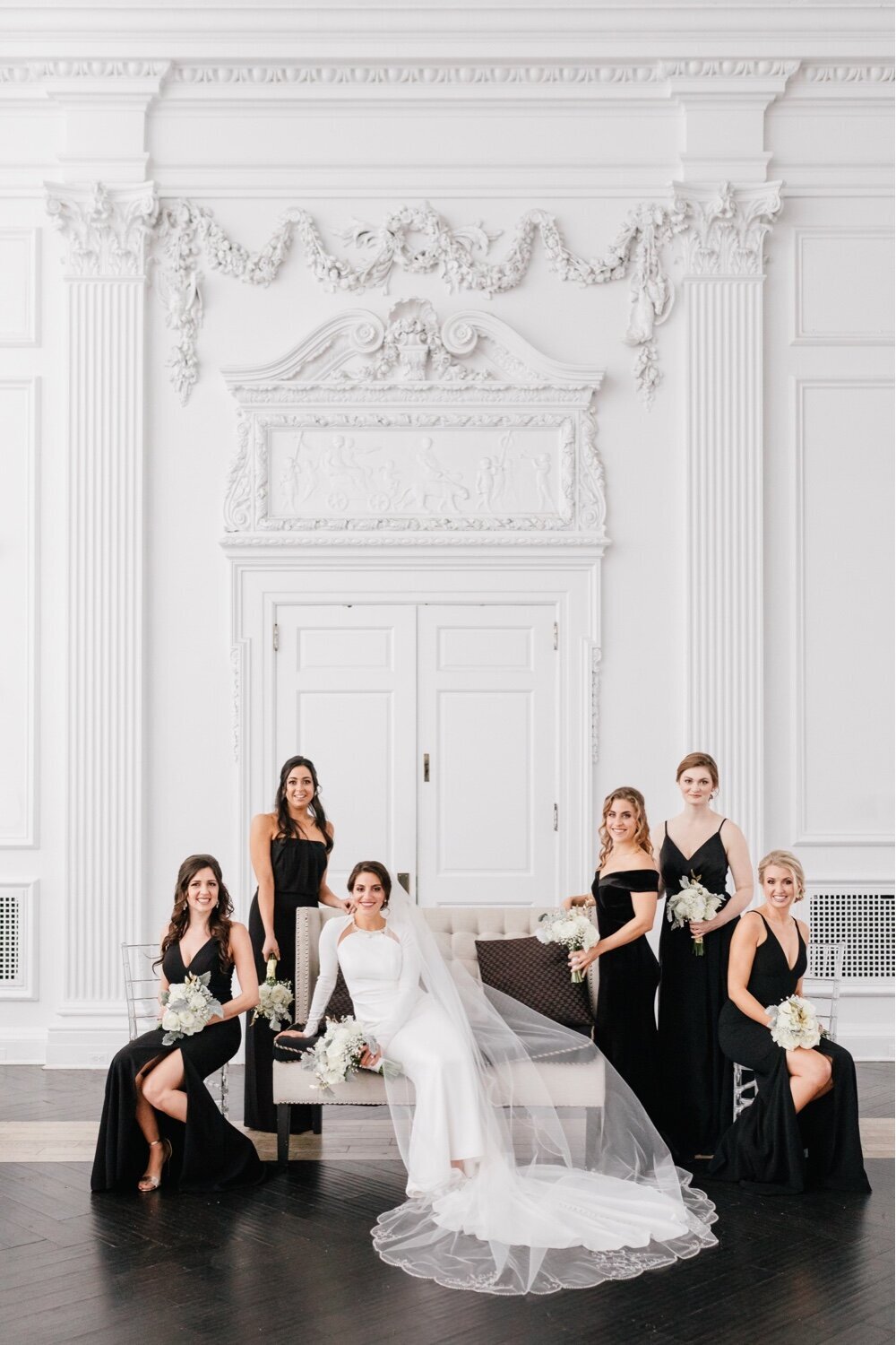 094_Philadelphia-wedding_new-years-eve-wedding_vogue-wedding_bridesmaid-black-dress