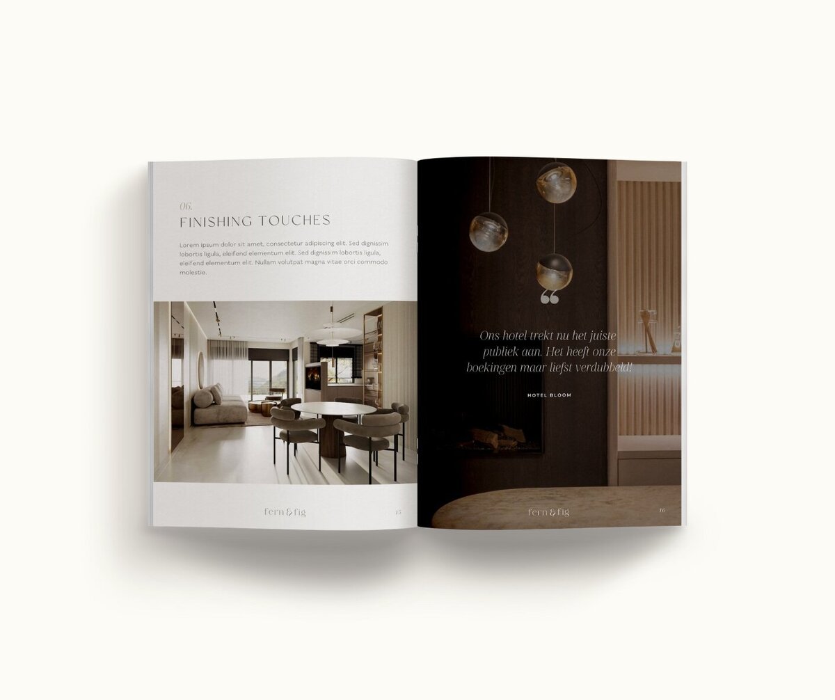 Canva brochure template Fern & Fig 10