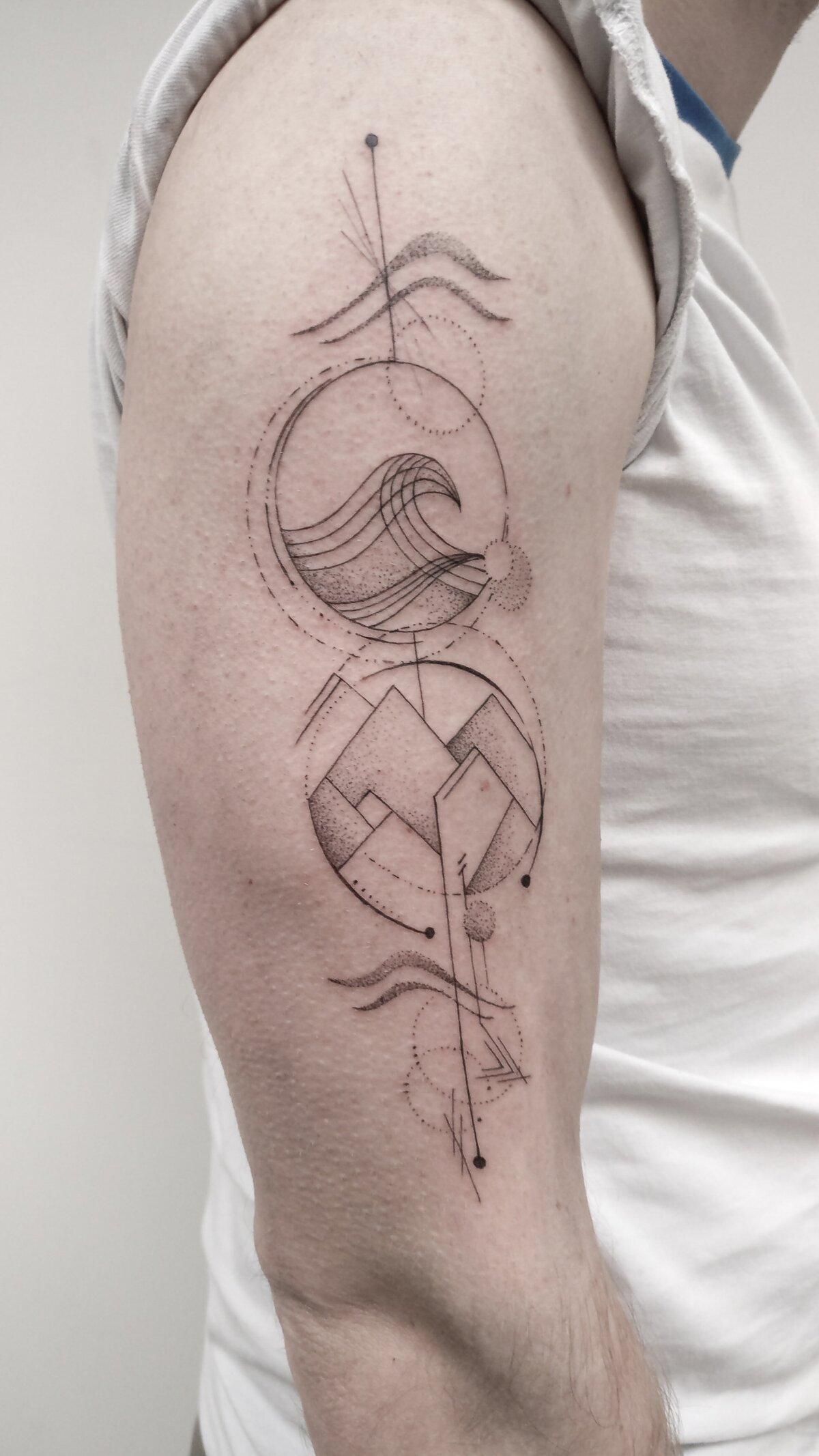 mountains tattoo, concept tattoo, abstract tattoo