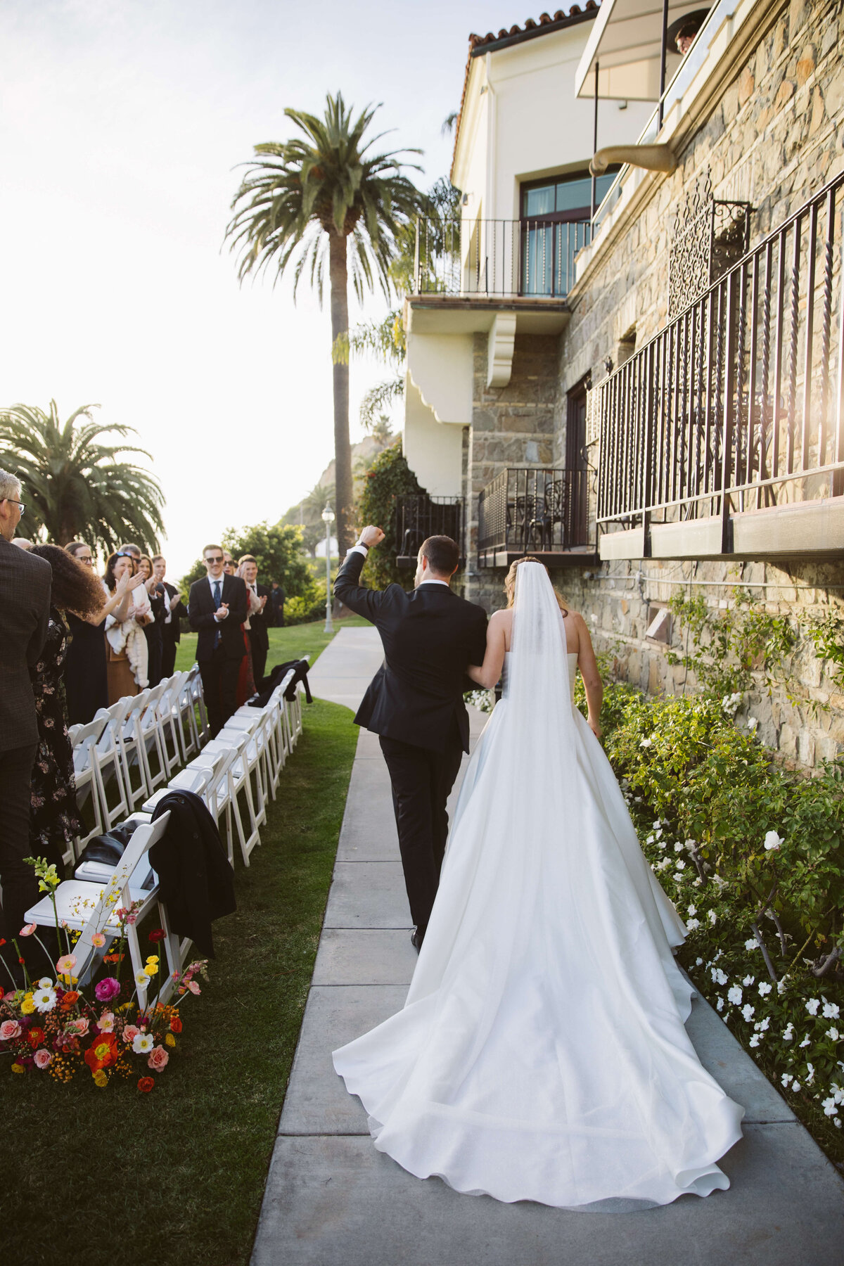 Santa Monica wedding ceremony at Bel Air Bay Club