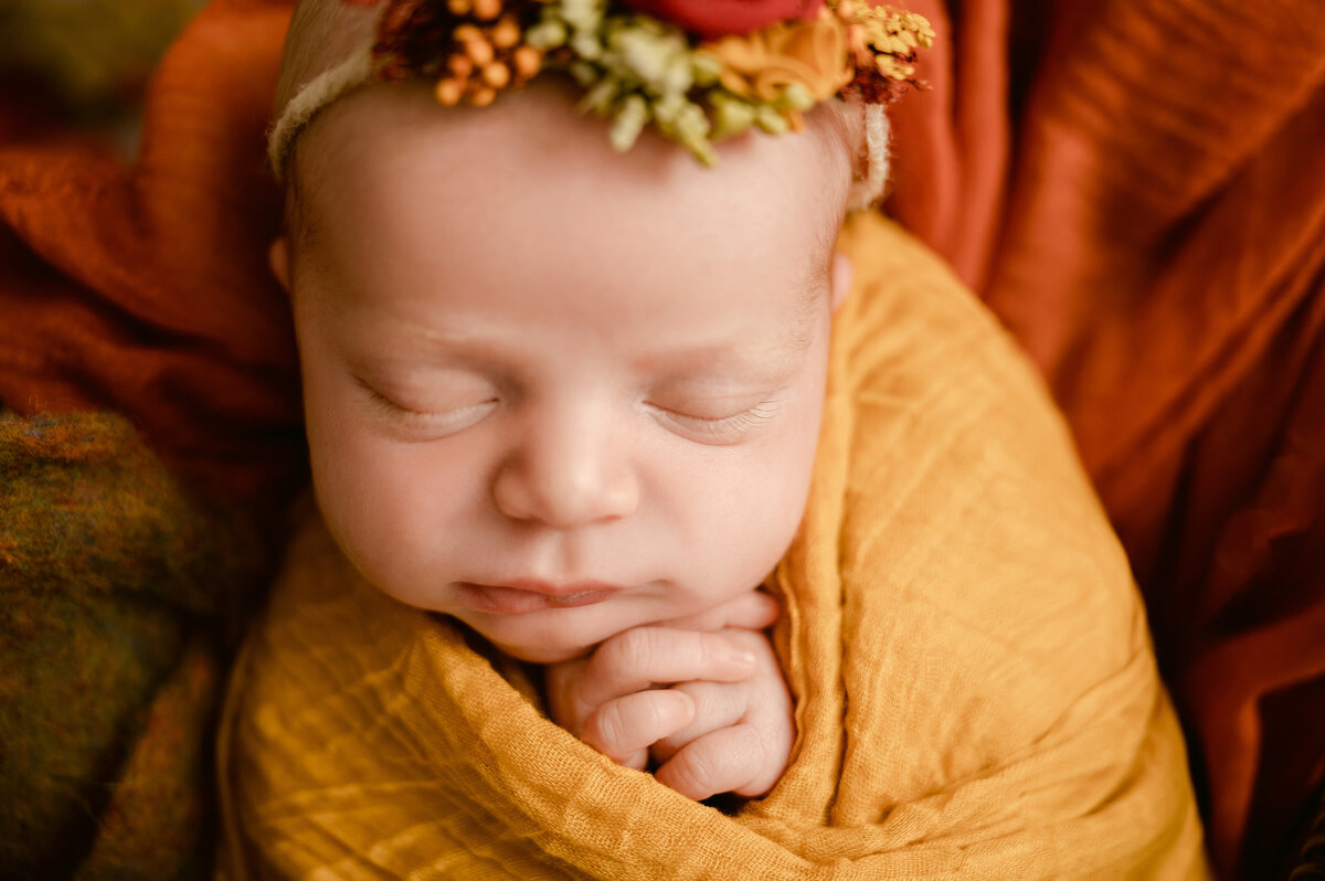 Festive Fall Baby | Princeton Minnesota Newborn Photographer