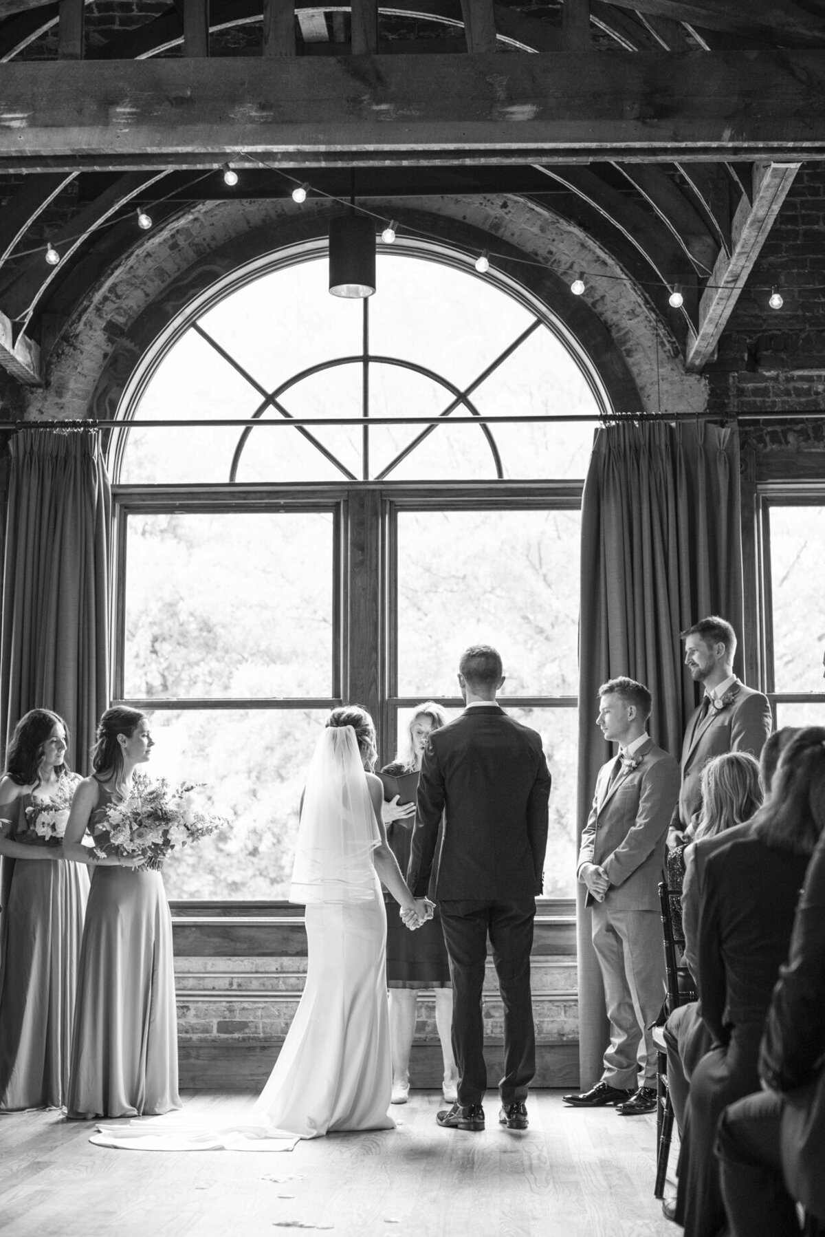 Wedding ceremony at Century Room on the Park Asheville