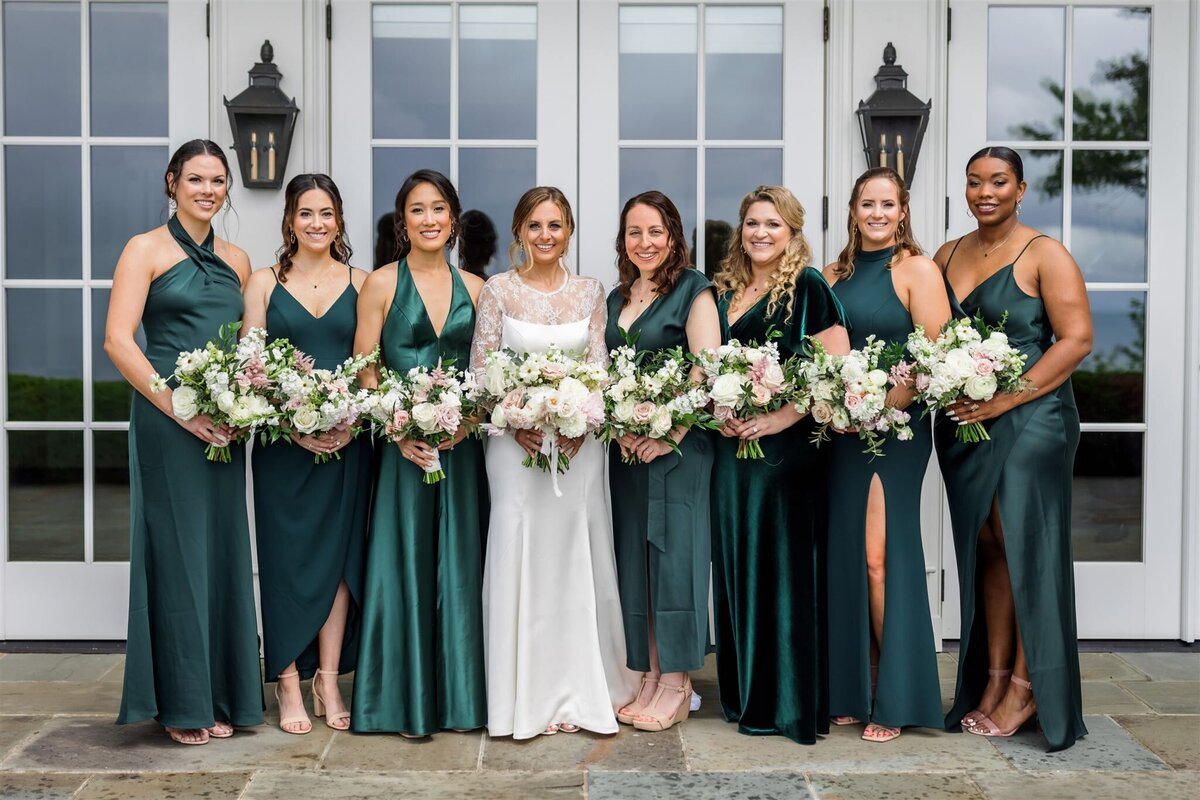 Anyvent emerald green bridemaids dresses