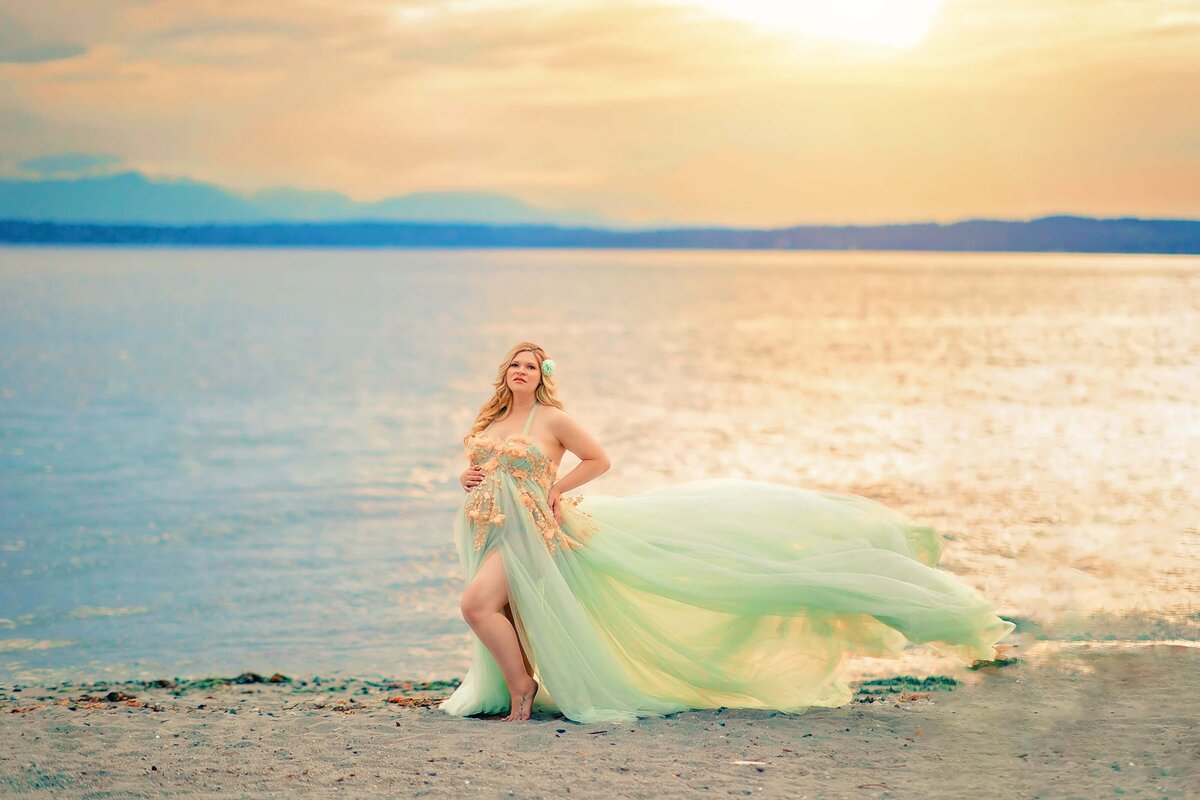 beach mermaid maternity