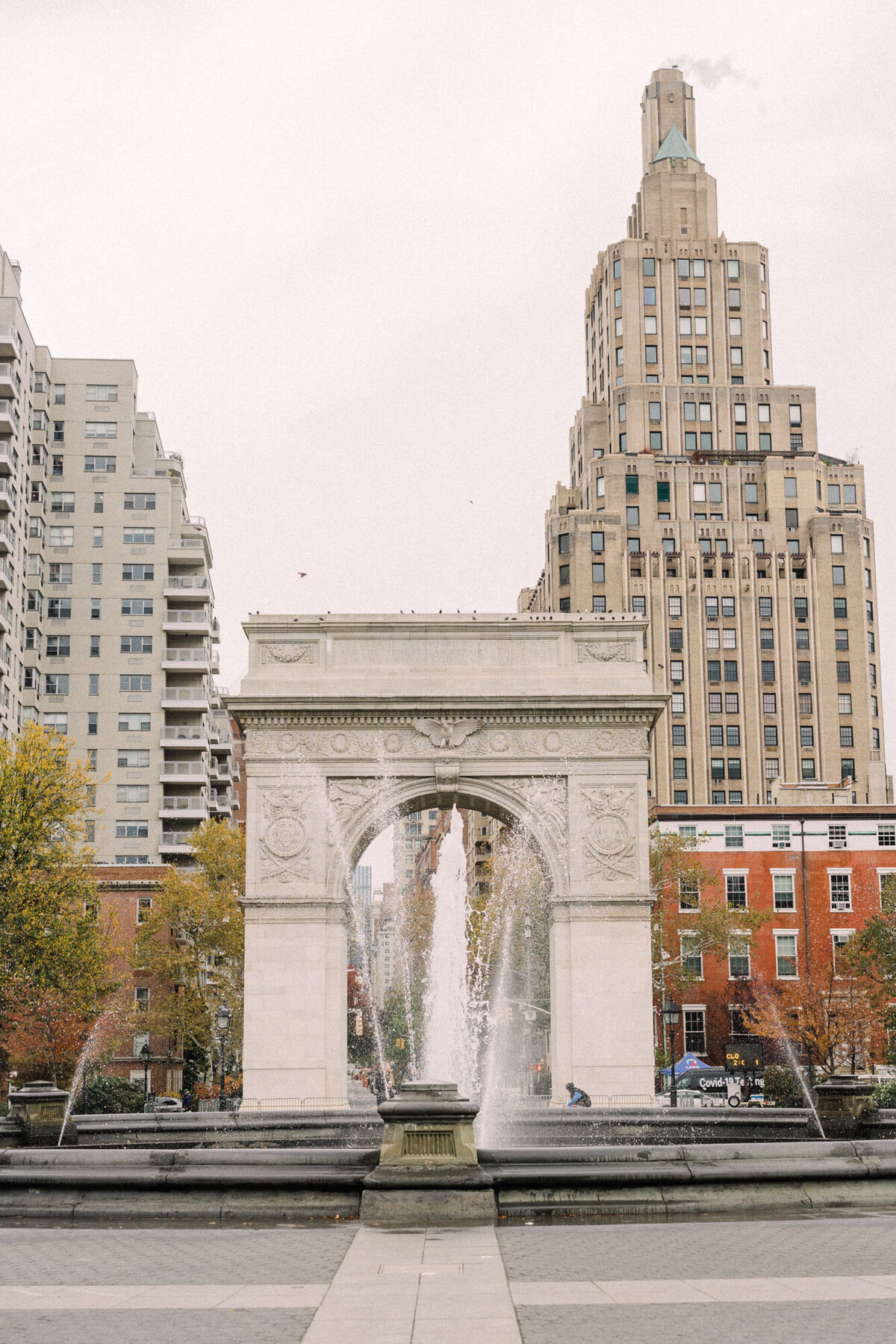 A beautiful photo of Washington Square Park in New York City