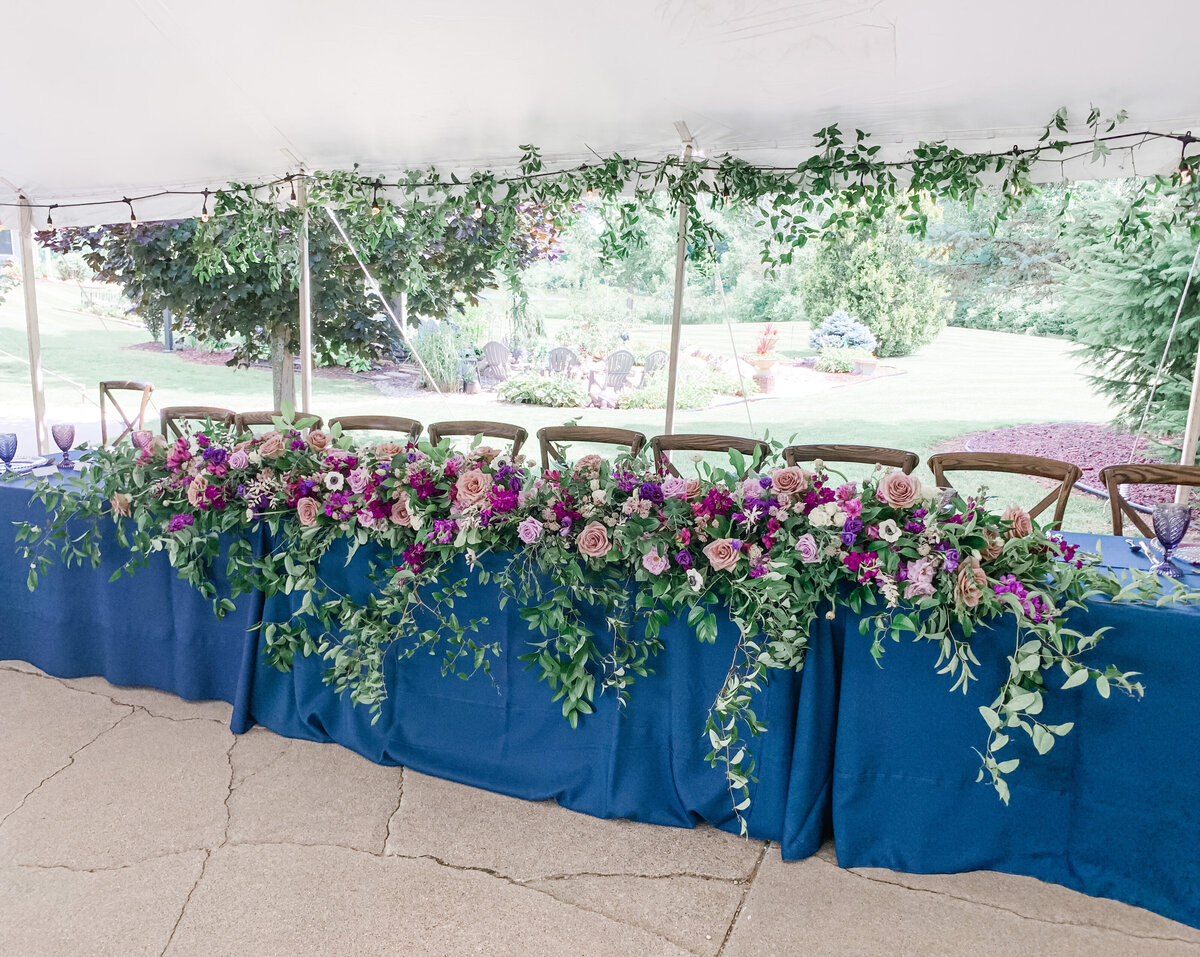 East Lansing Florist Michigan wedding planner head table