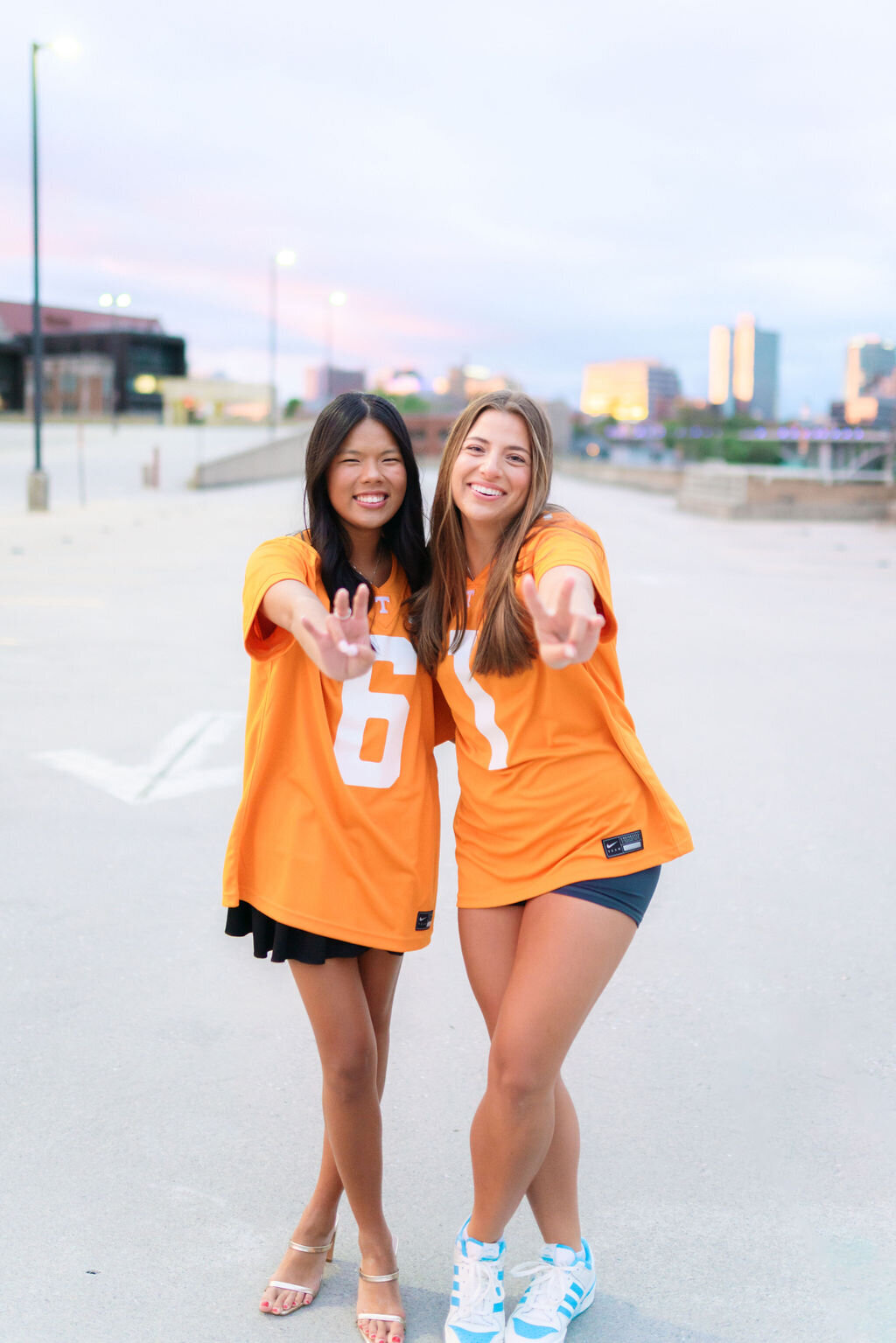university of tennessee knoxville graduation photos with friends vols jersey