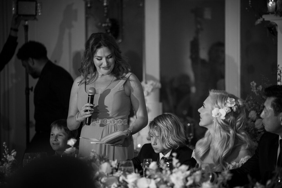 A guests giving a speech at a reception