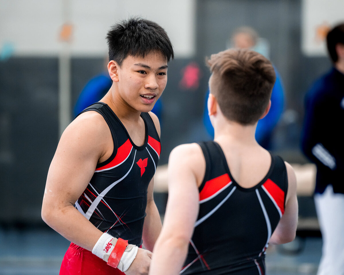 Photo by Luke O'Geil taken at the 2023 inaugural Grizzly Classic men's artistic gymnastics competitionA1_02611