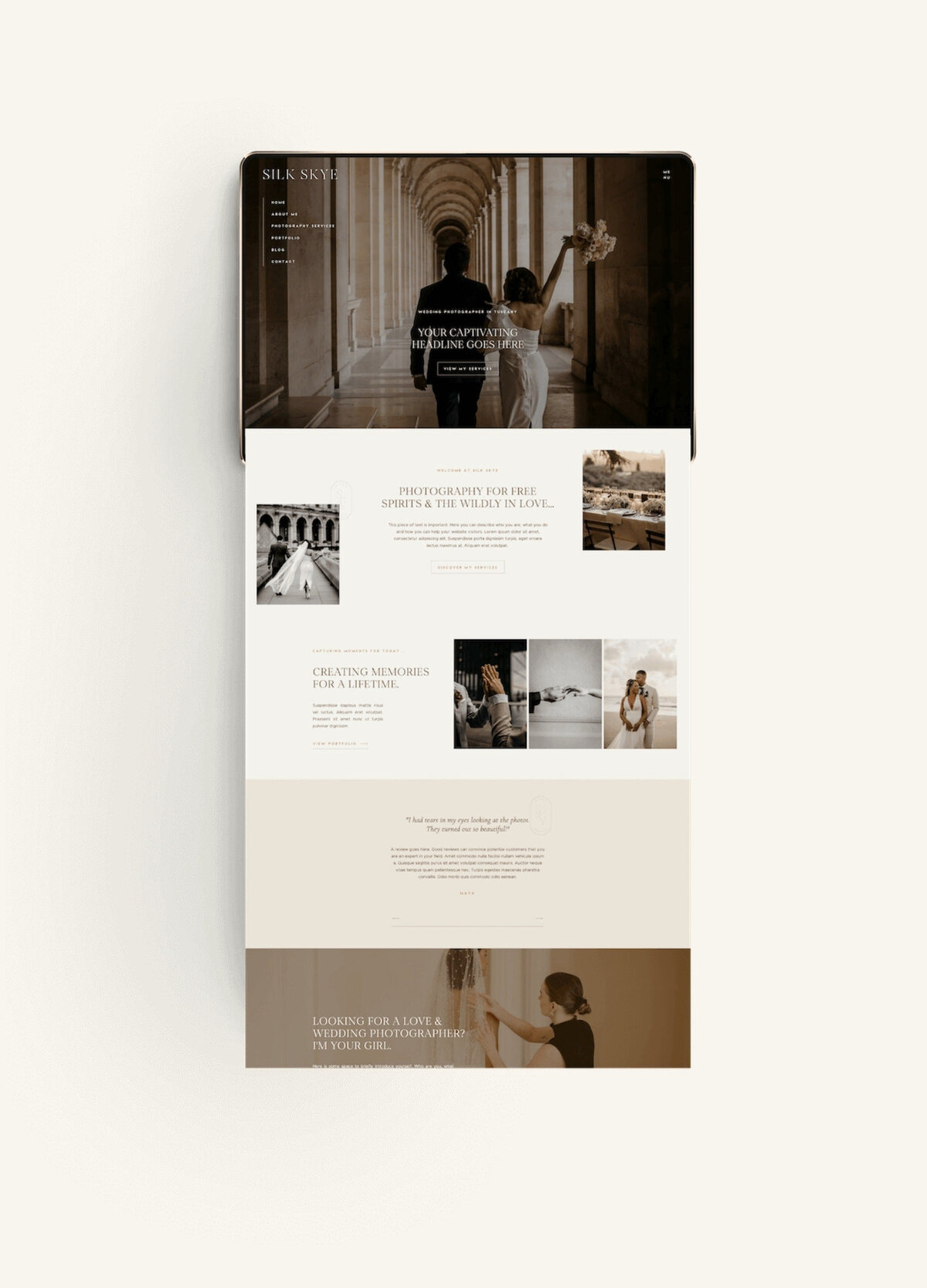Showit website template voor fotografen