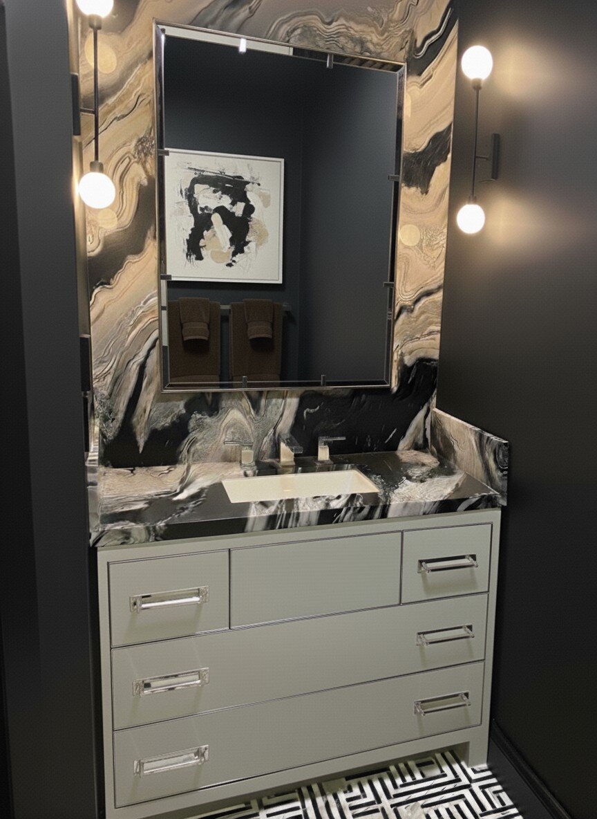 boys bath vanity black