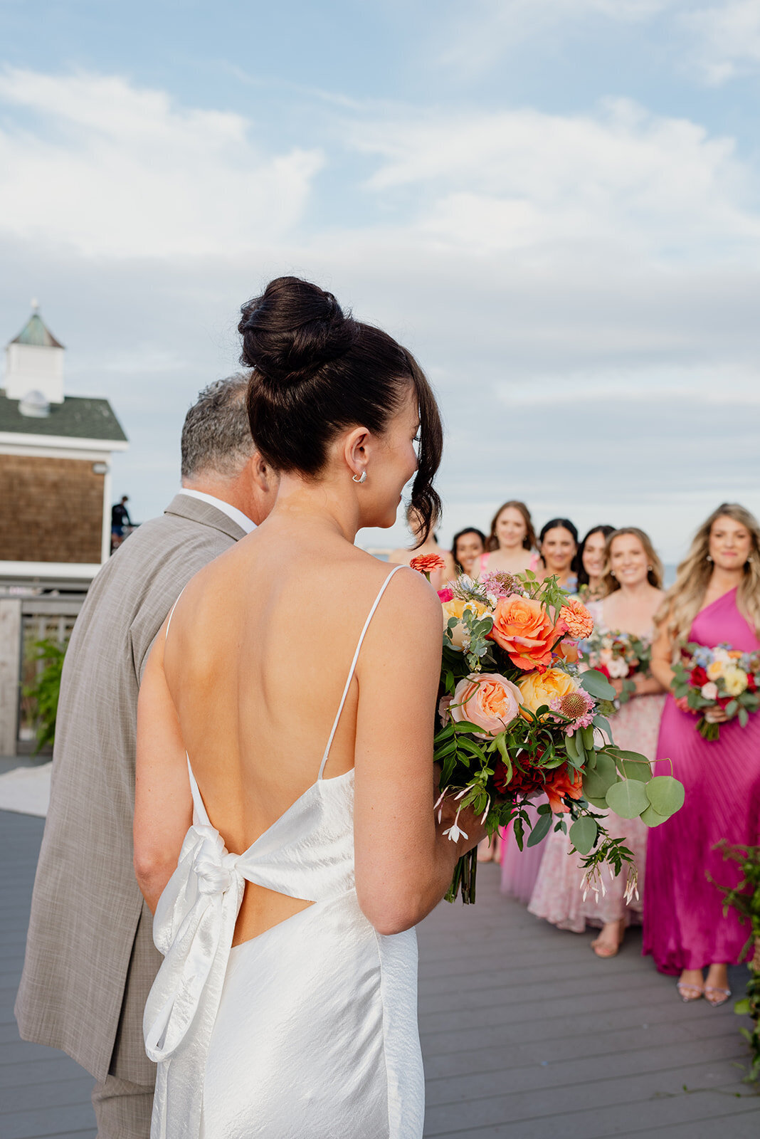 Wedding ceremony at the Dunes Club in Narragansett RI