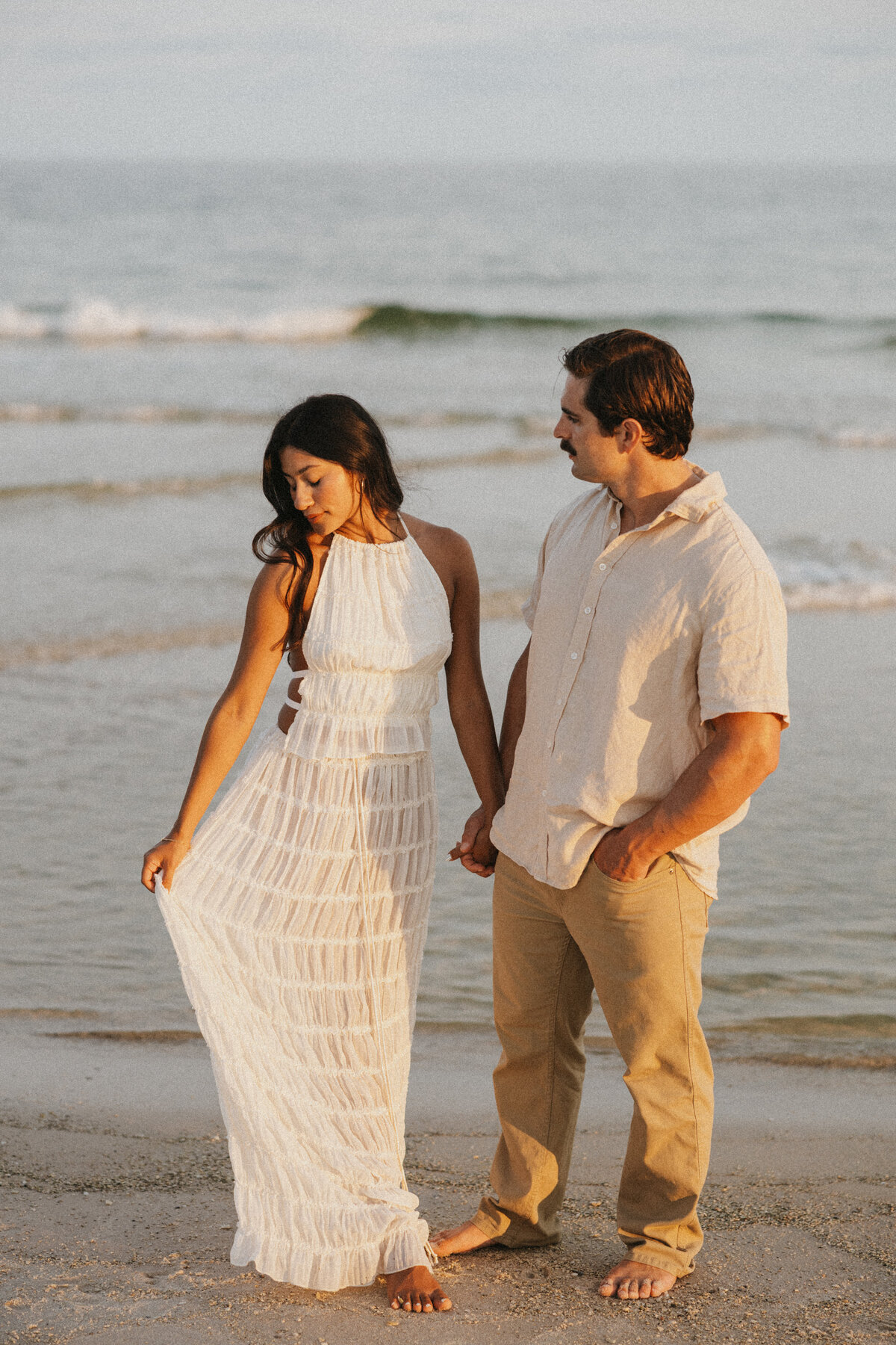couple walking on beach