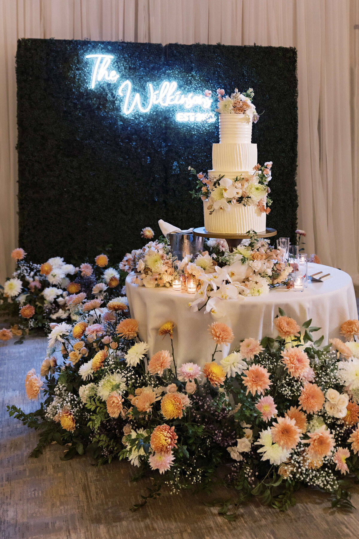 floral wedding cake by The Cake Plate