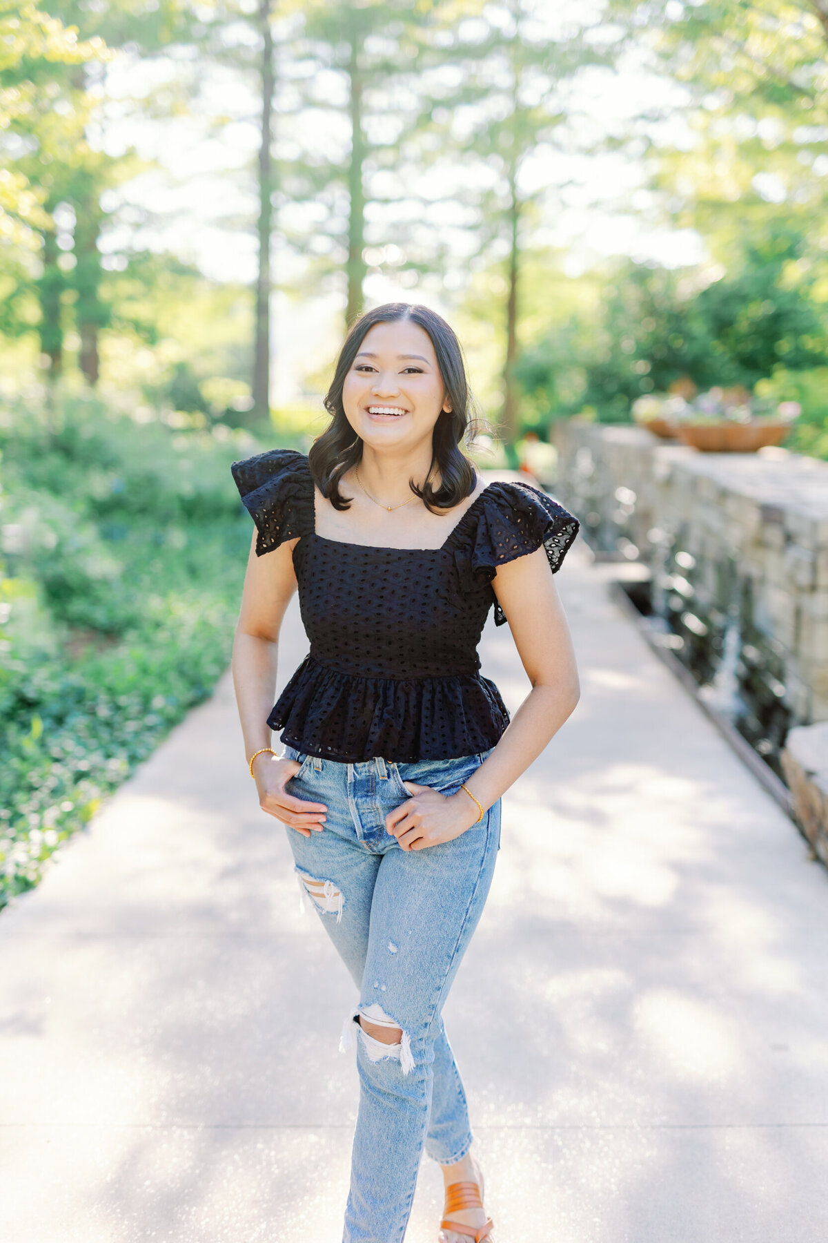 OU Senior photoshoot - Myriad Gardens OKC - Amanda Hitchen Photography-2