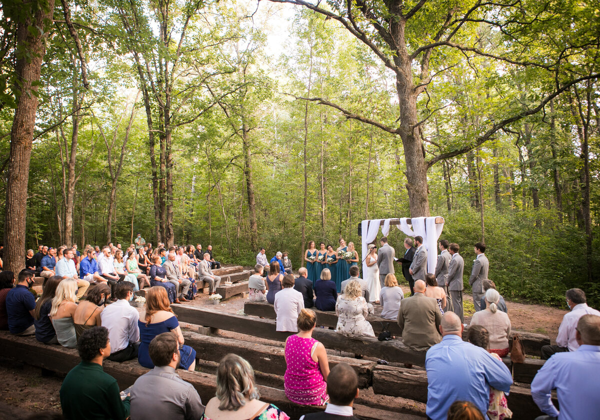 Perhaps the most used word to describe The Atrium's Woods Ceremony Site is "so peaceful".