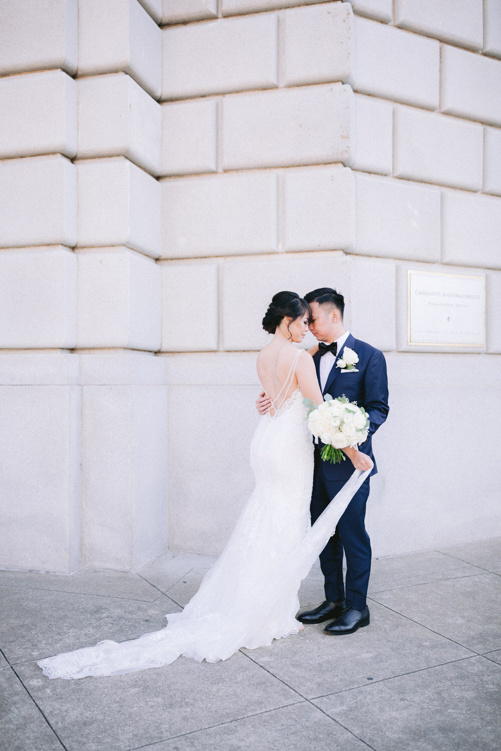 Bride and groom elegant photoshoot