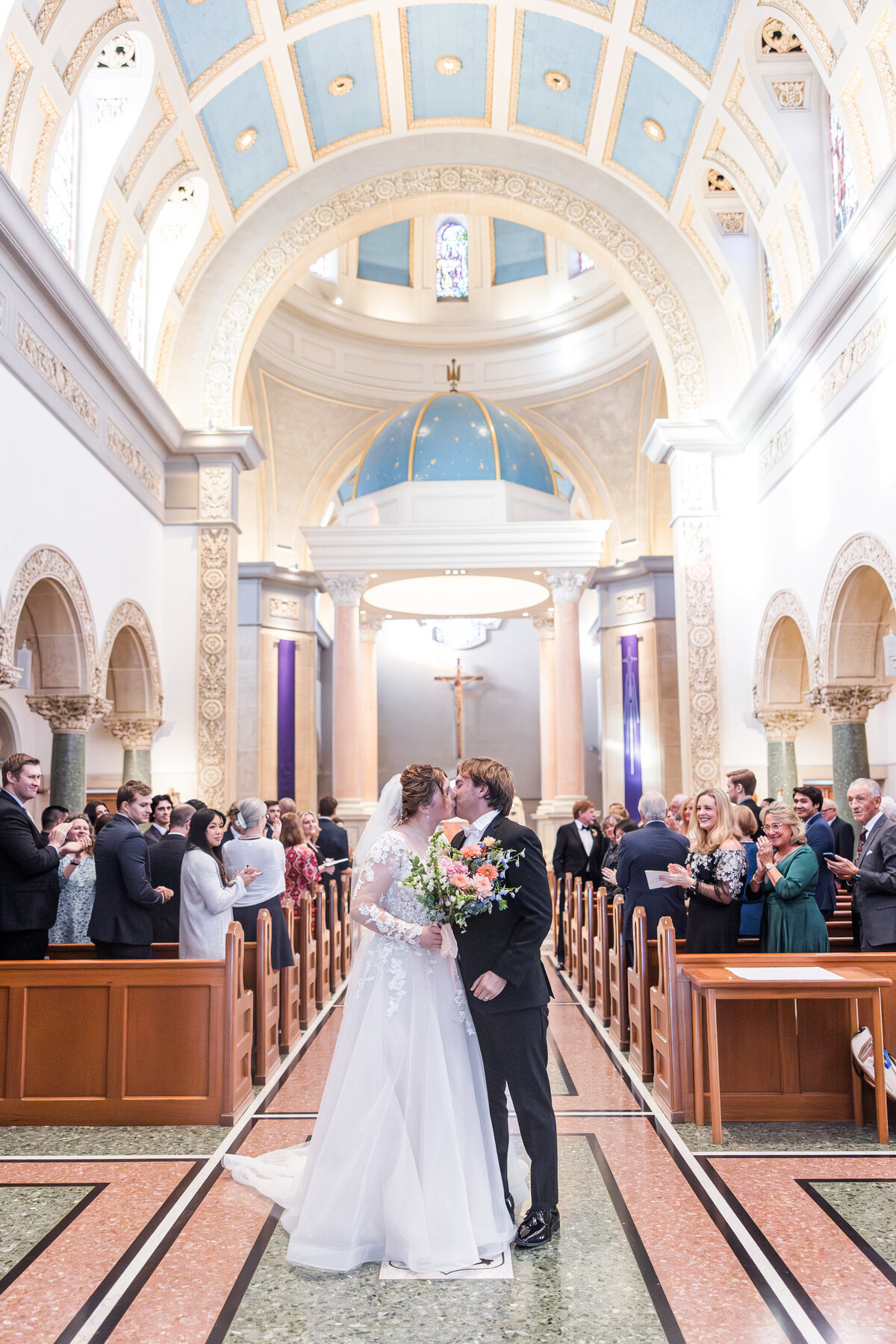 The-Immaculata-san-diego-wedding-bride-and-groom-kiss