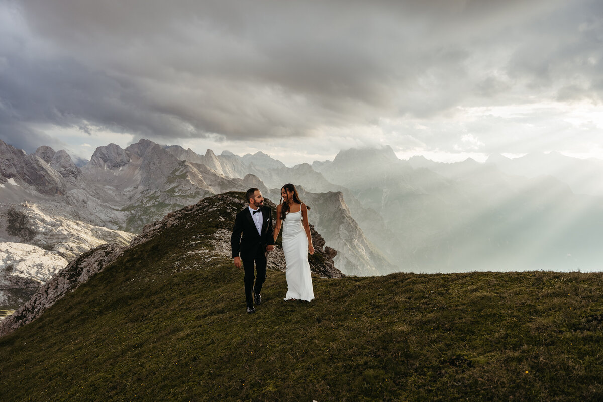 Marmarole helicopter Elopement Dolomites -21