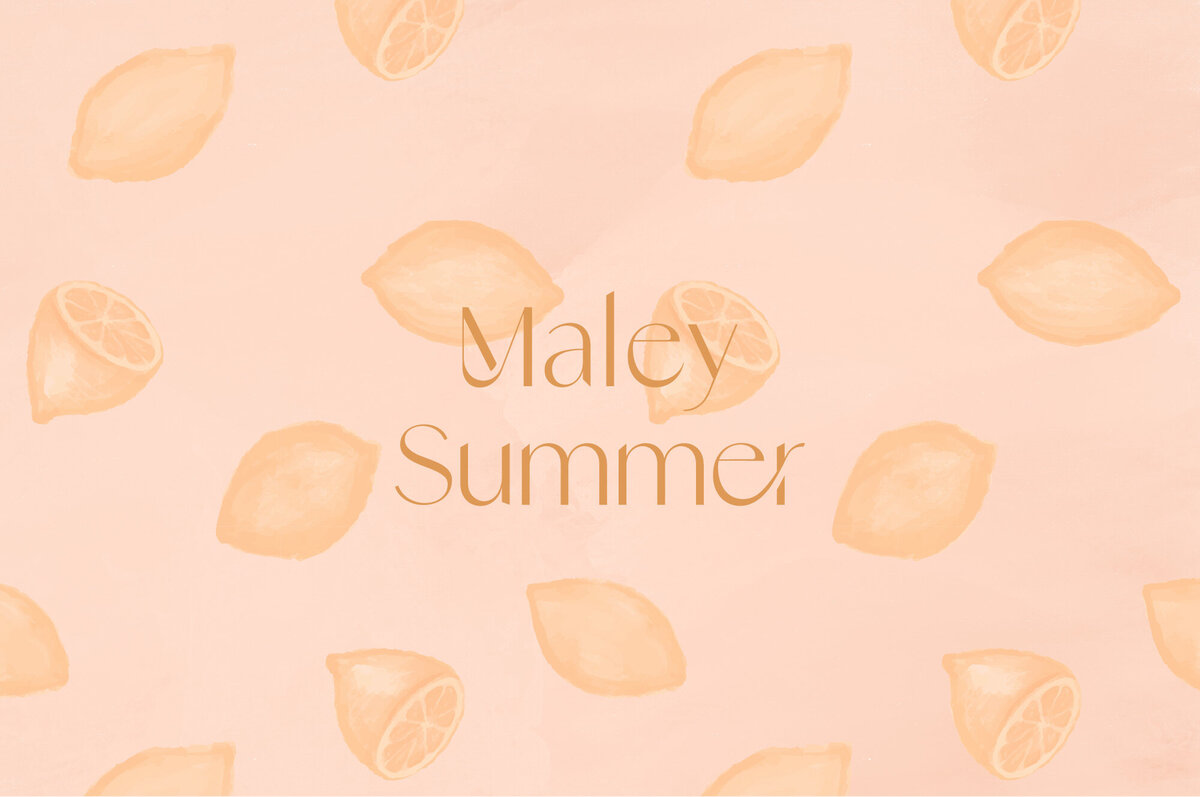 Feminine, soft branding for a holistic health coach with lemon illustration in the background