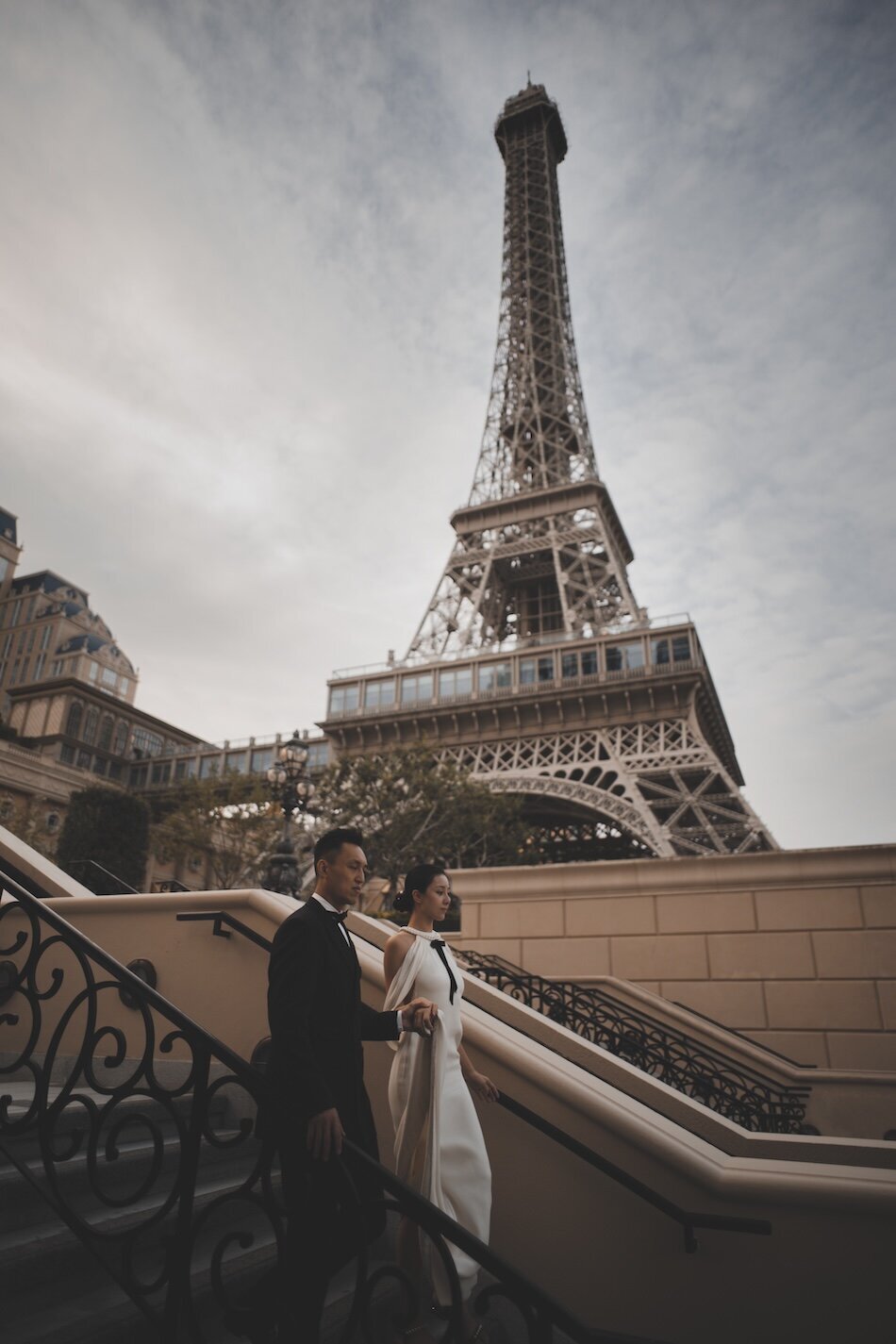 Pre-wedding photoshoot. The Londoner, Macau. Reem Acra - Breakfast at Tiffany’s.