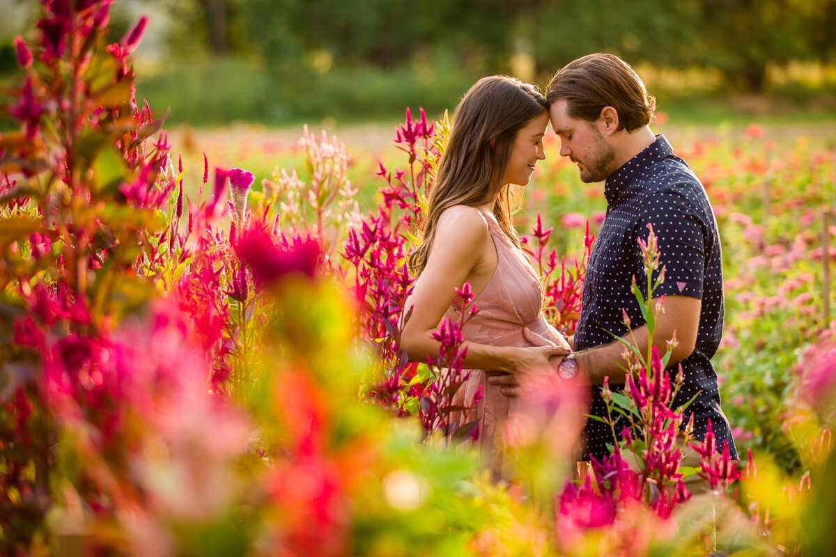 Husband and wife at stunning maternity session in Phoenixville