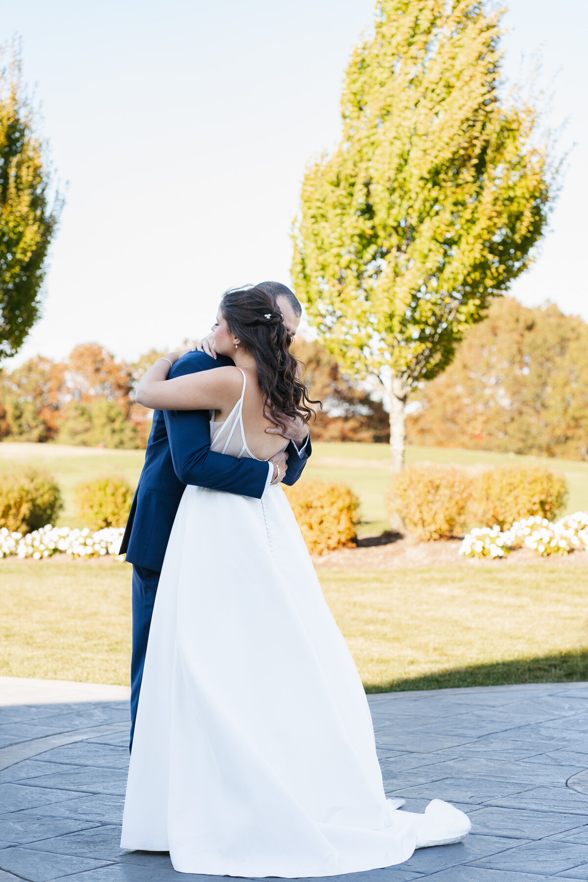 Romantic sunset photos of newlyweds at Waverly Oaks
