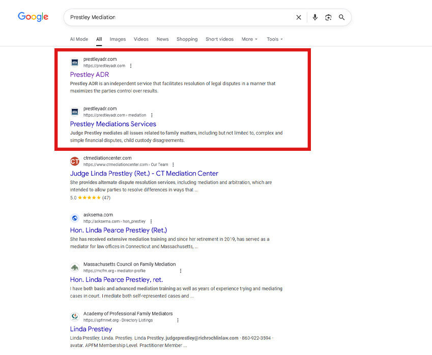 Prestley Mediations SEO