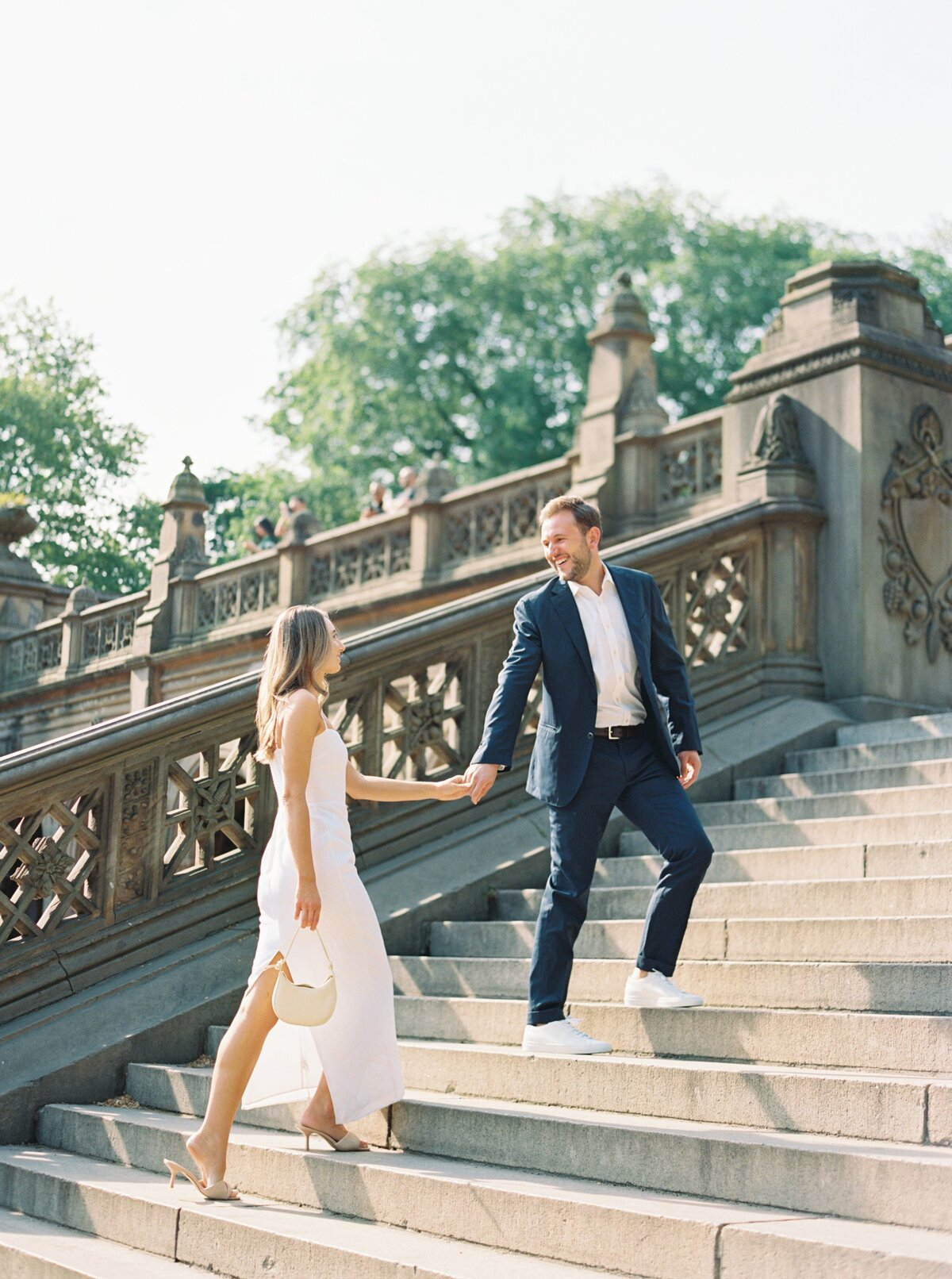 romantic fine art engagement session in NYC