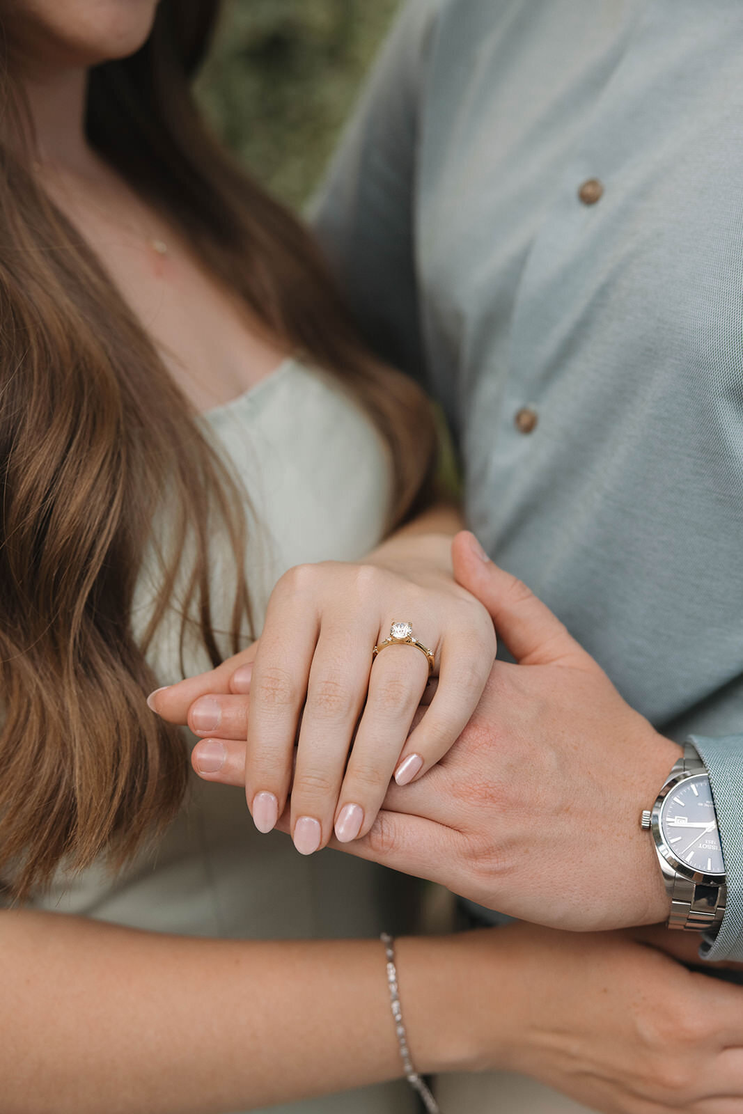 Engagement ring close up