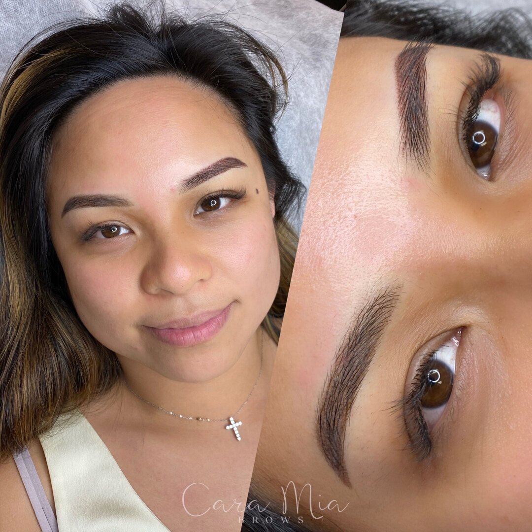 Ombre Powder Brows before and after