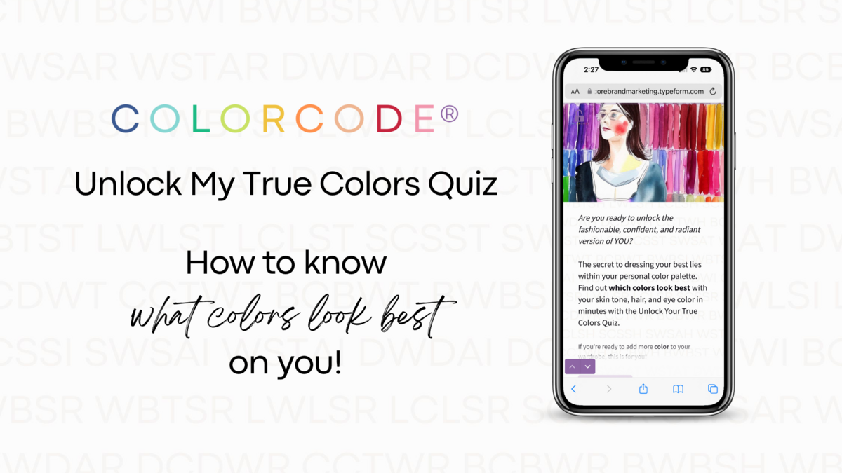 Unlock my true colors quiz season color palette