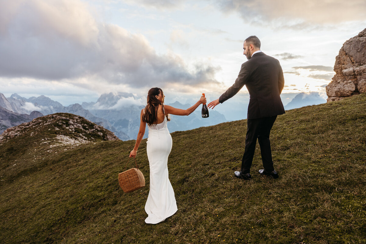 Marmarole helicopter Elopement Dolomites -66