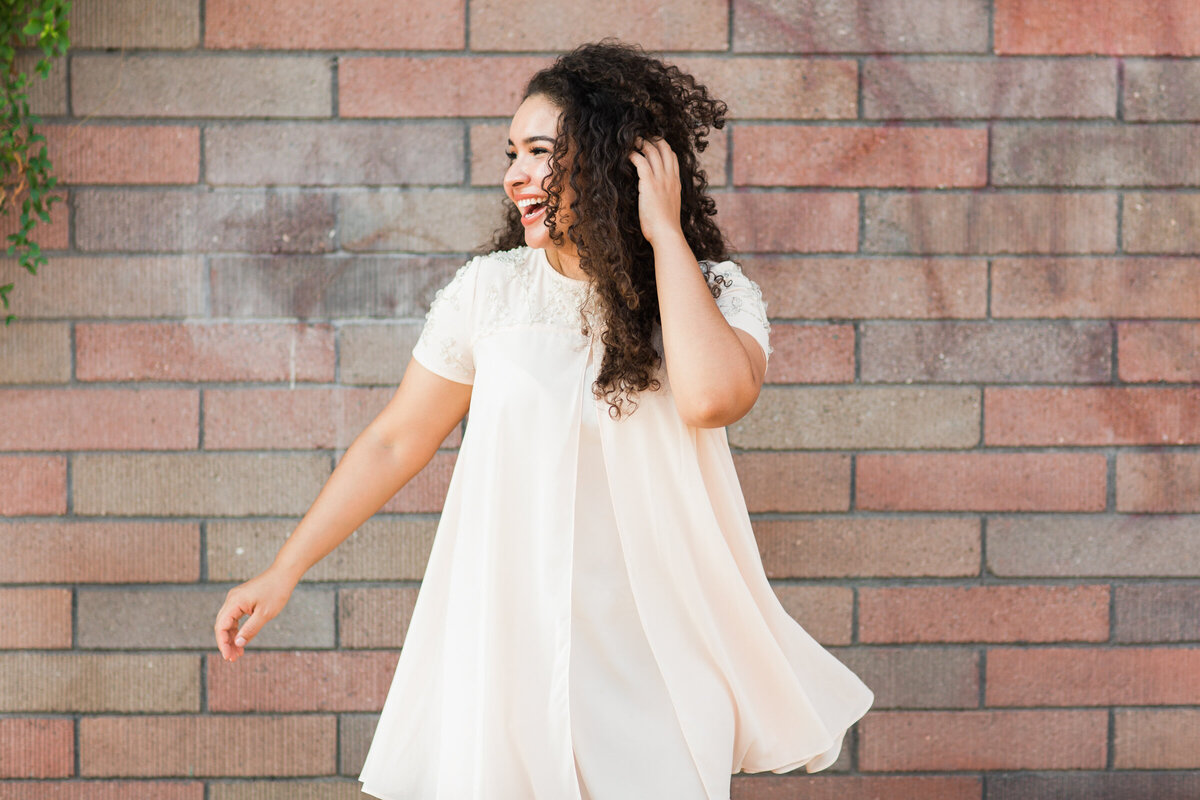 fashion portrait of woman in downtown Phoenix